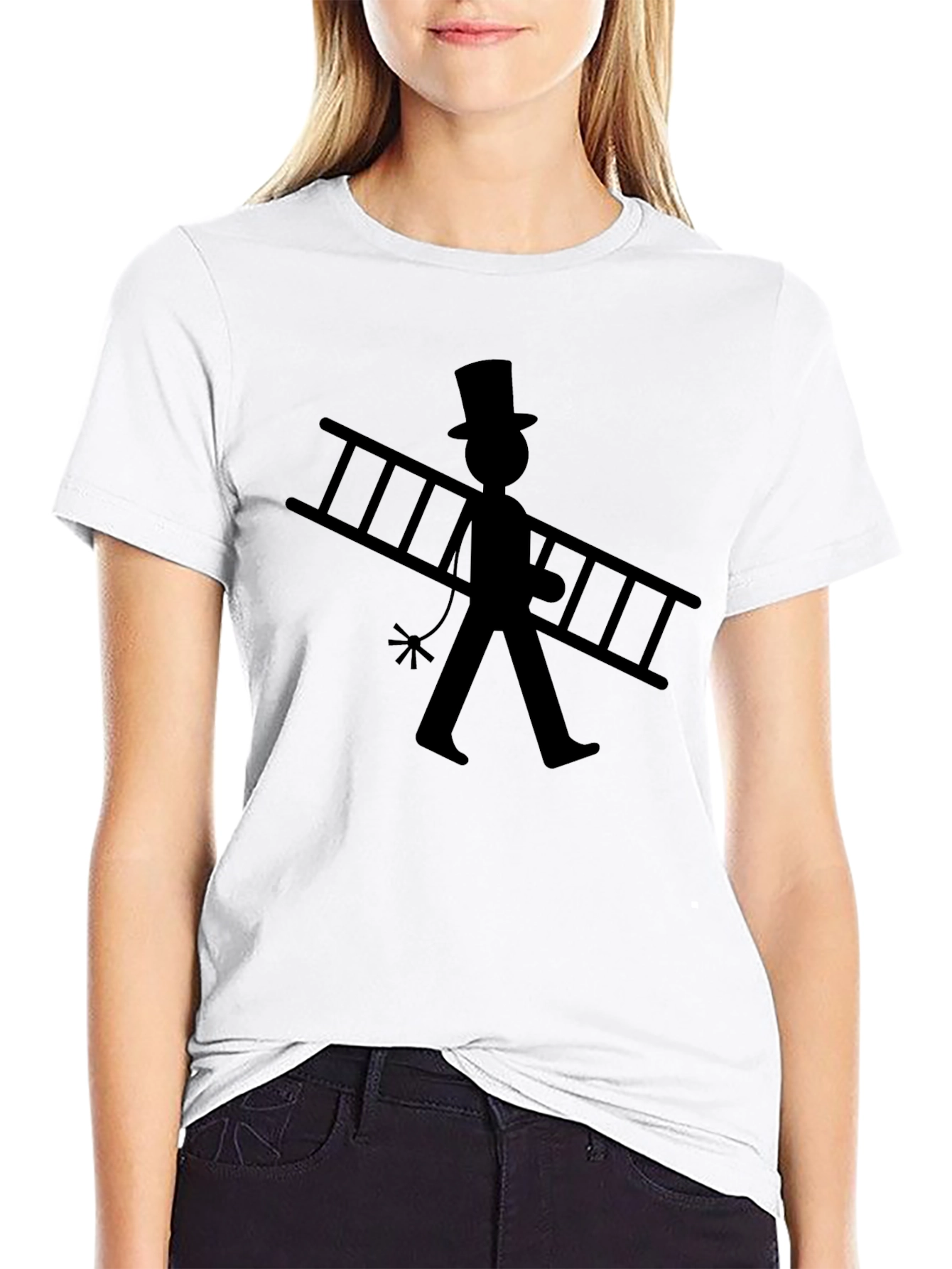 Chimney Sweep Graphic Tee - Black Cotton T-Shirt