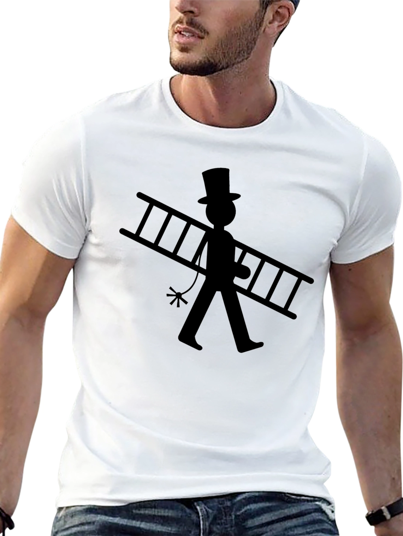 Chimney Sweep Graphic Tee - Black Cotton T-Shirt