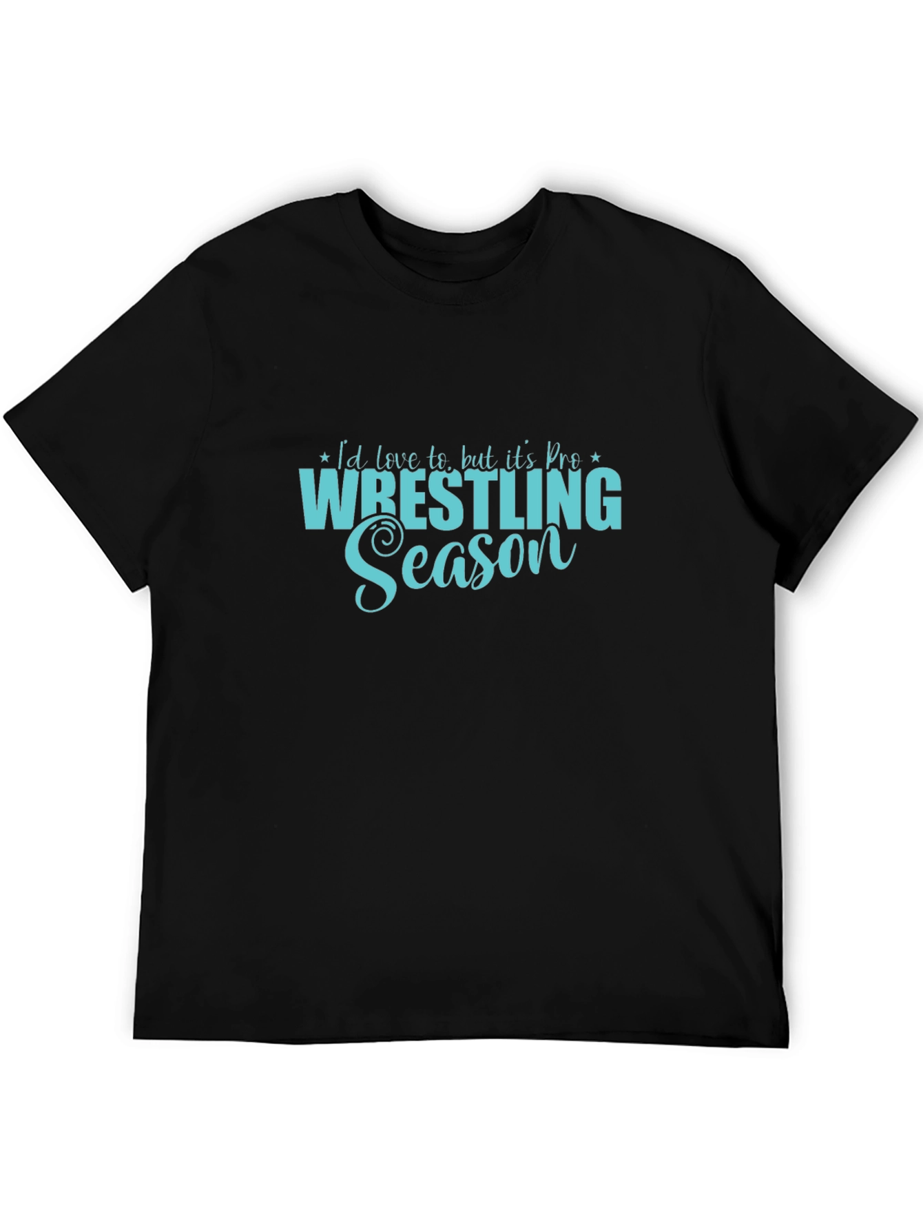 Wrestling Season Tee - Black Cotton Shirt