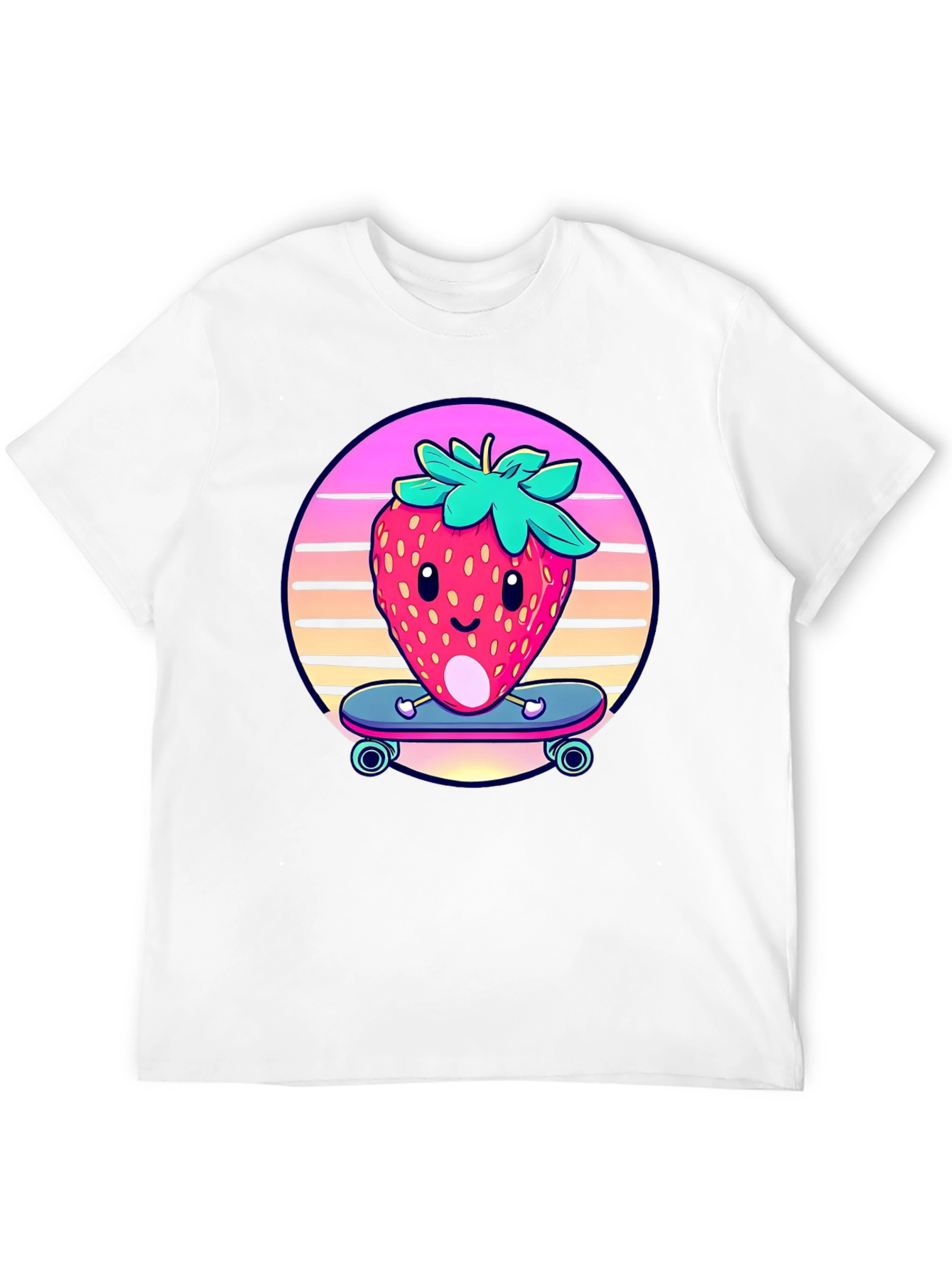 Skateboarding Strawberry Graphic Tee