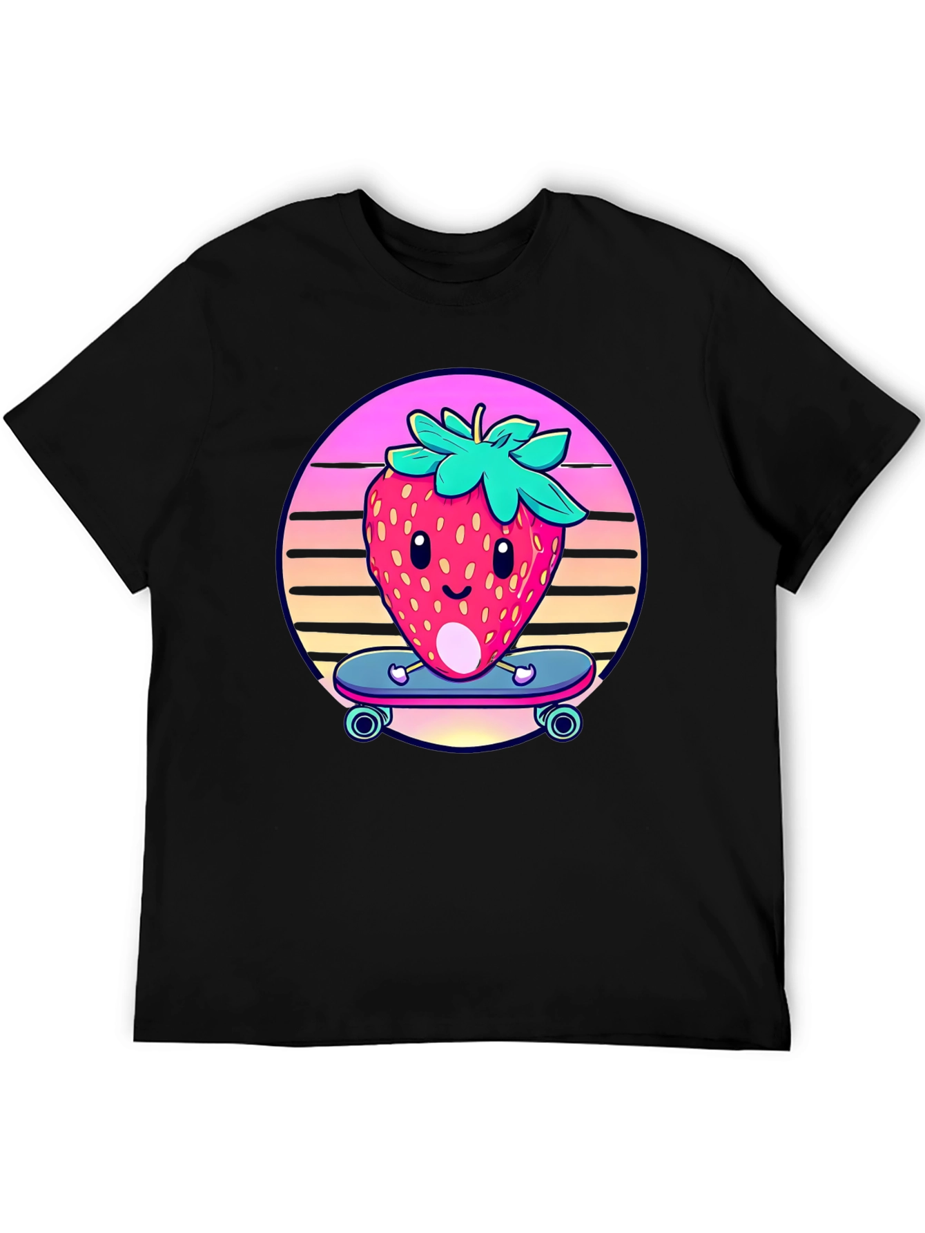 Skateboarding Strawberry Graphic Tee