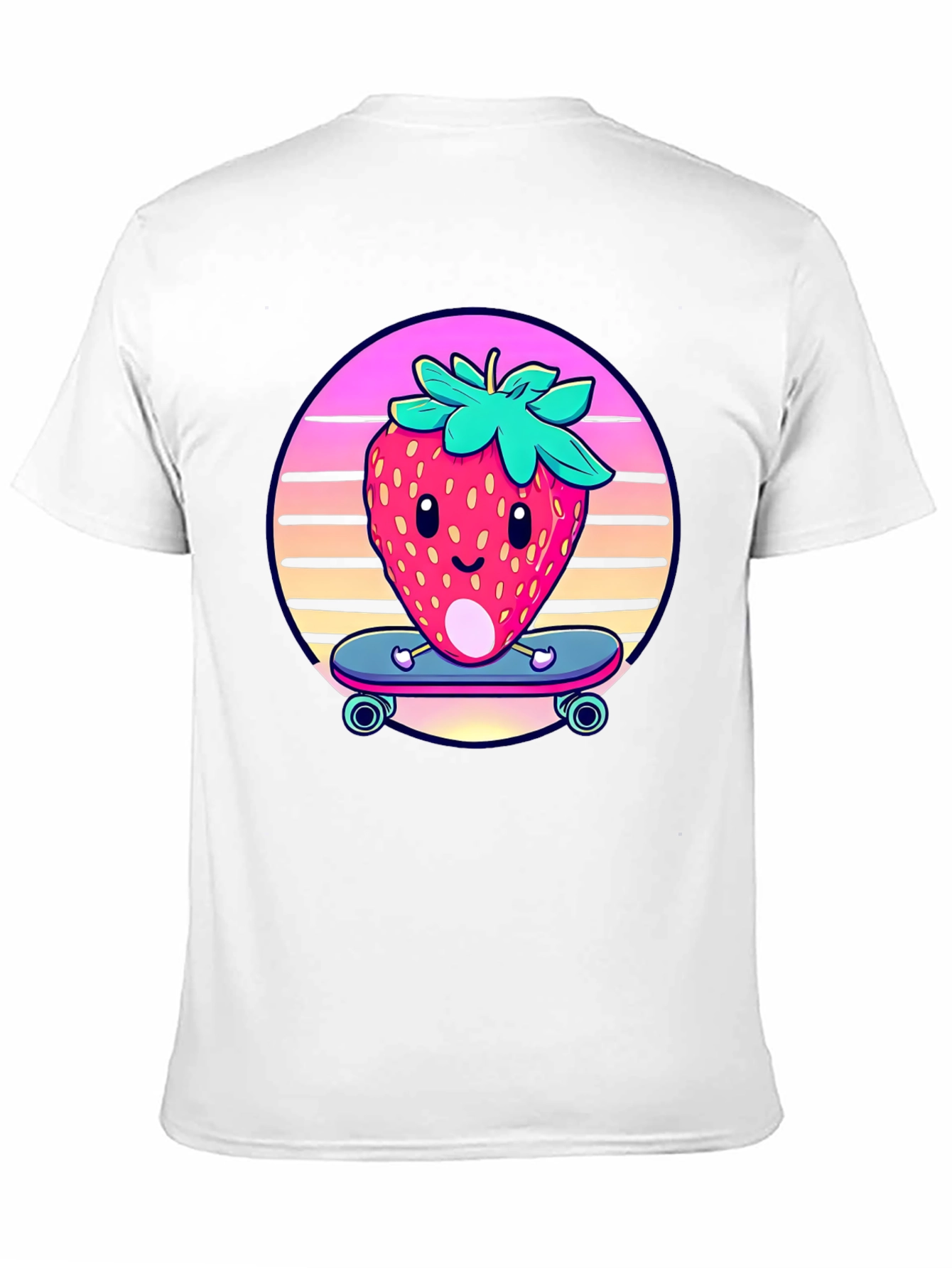 Skateboarding Strawberry Graphic Tee