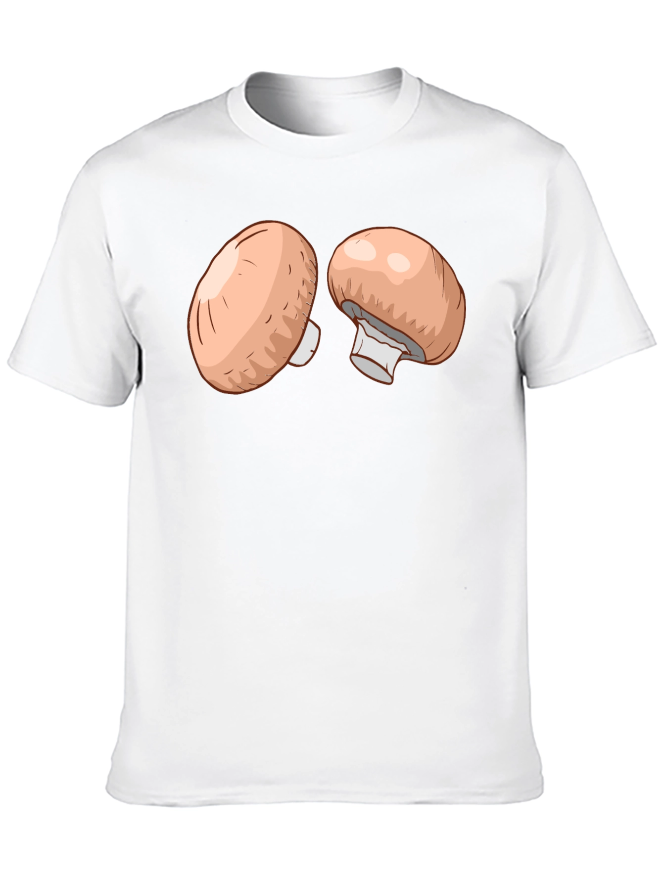 Mushroom Graphic T-Shirt - Casual Black Tee