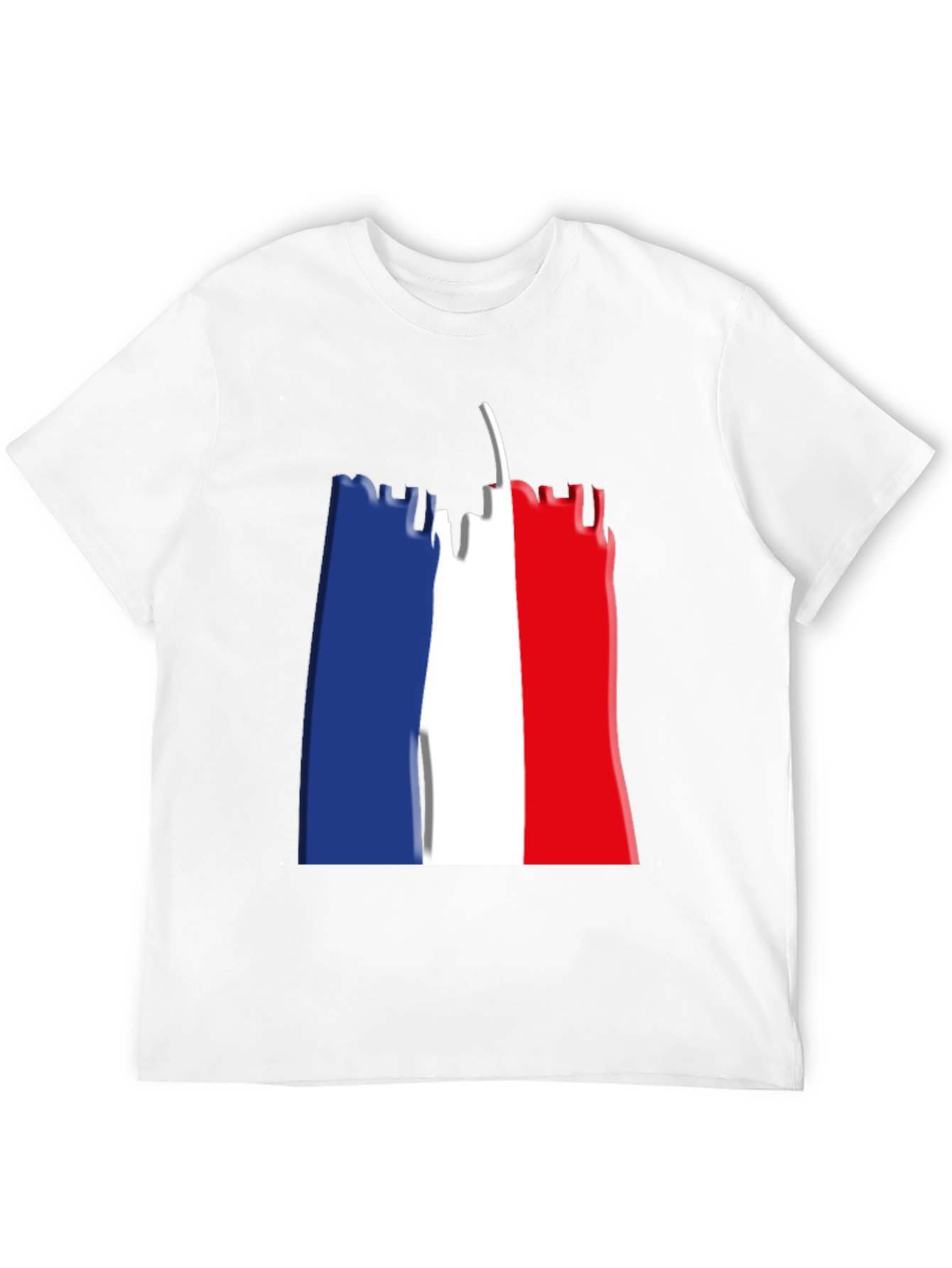 Eiffel Tower French Flag Graphic T-Shirt
