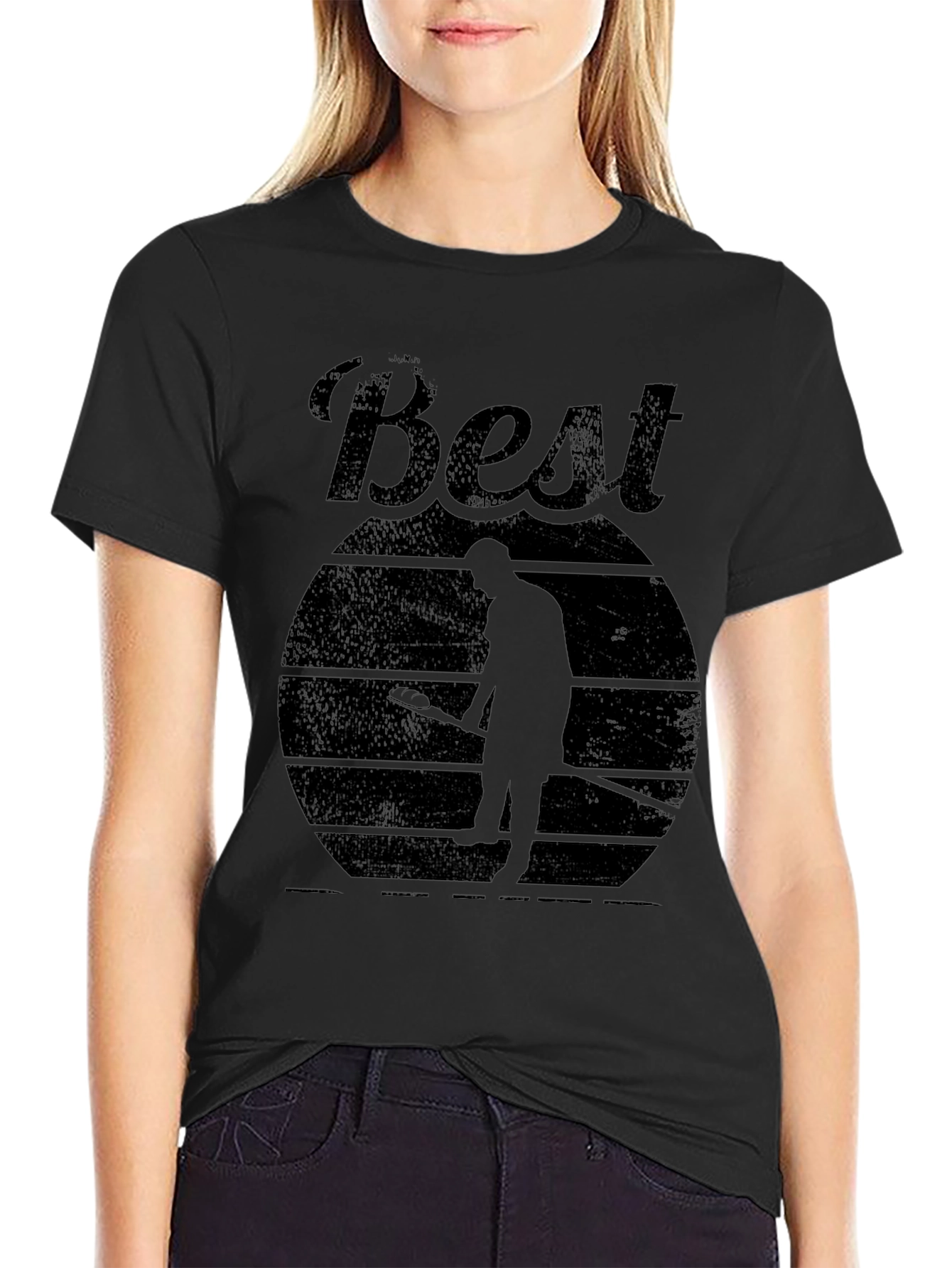 Best Curling Ever! Mens Black T-Shirt