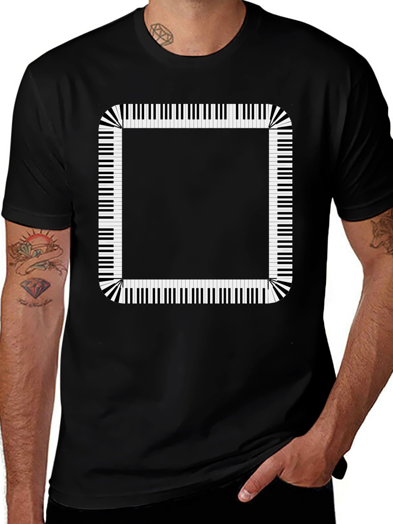 Piano Keys Border Graphic Tee