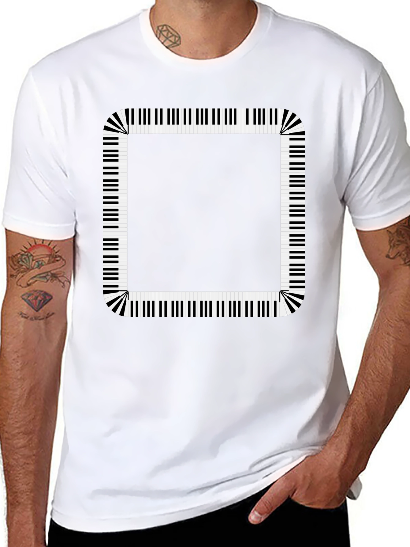 Piano Keys Border Graphic Tee