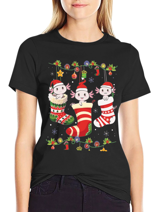 Axolotl Christmas Stocking Tee