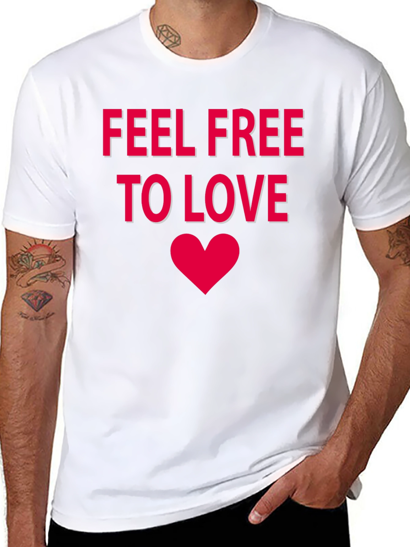 Feel Free To Love Black T-Shirt