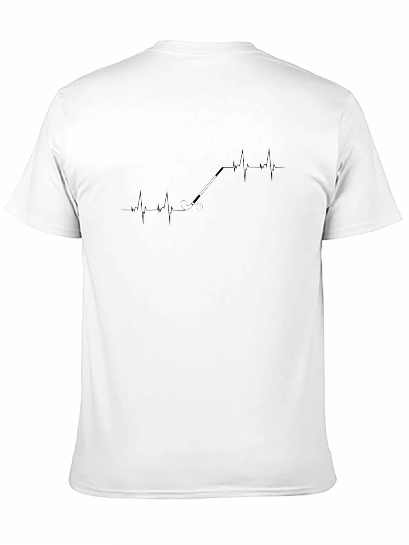 Golf Heartbeat Graphic T-Shirt - Black