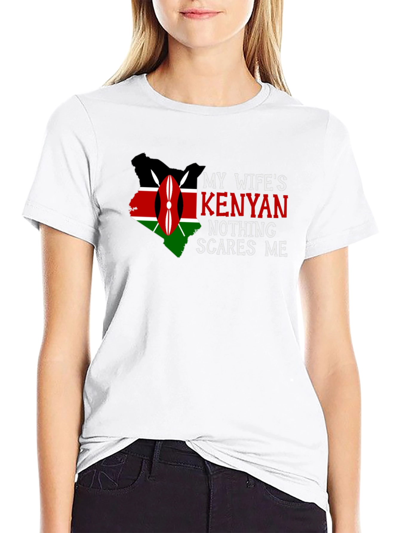 My Wifes Kenyan Nothing Scares Me T-Shirt