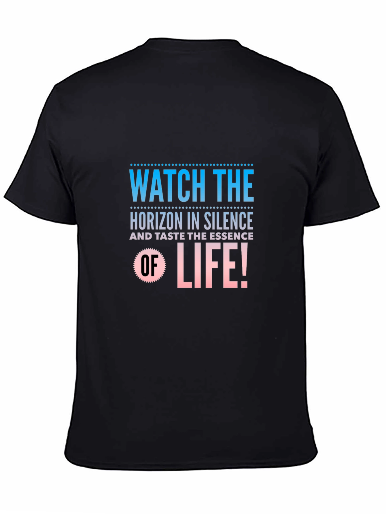 Watch the Horizon Black Graphic Tee