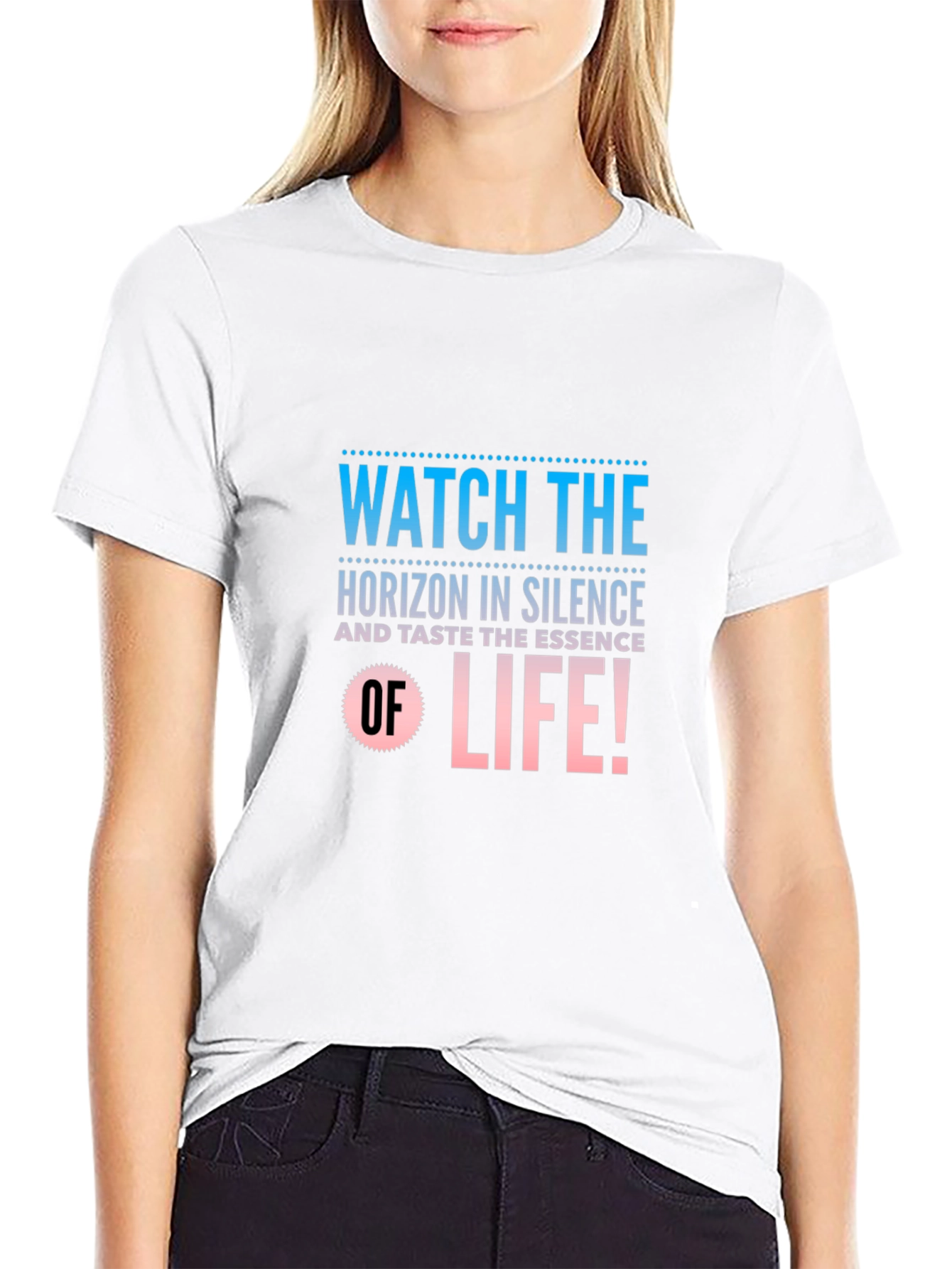 Watch the Horizon Black Graphic Tee