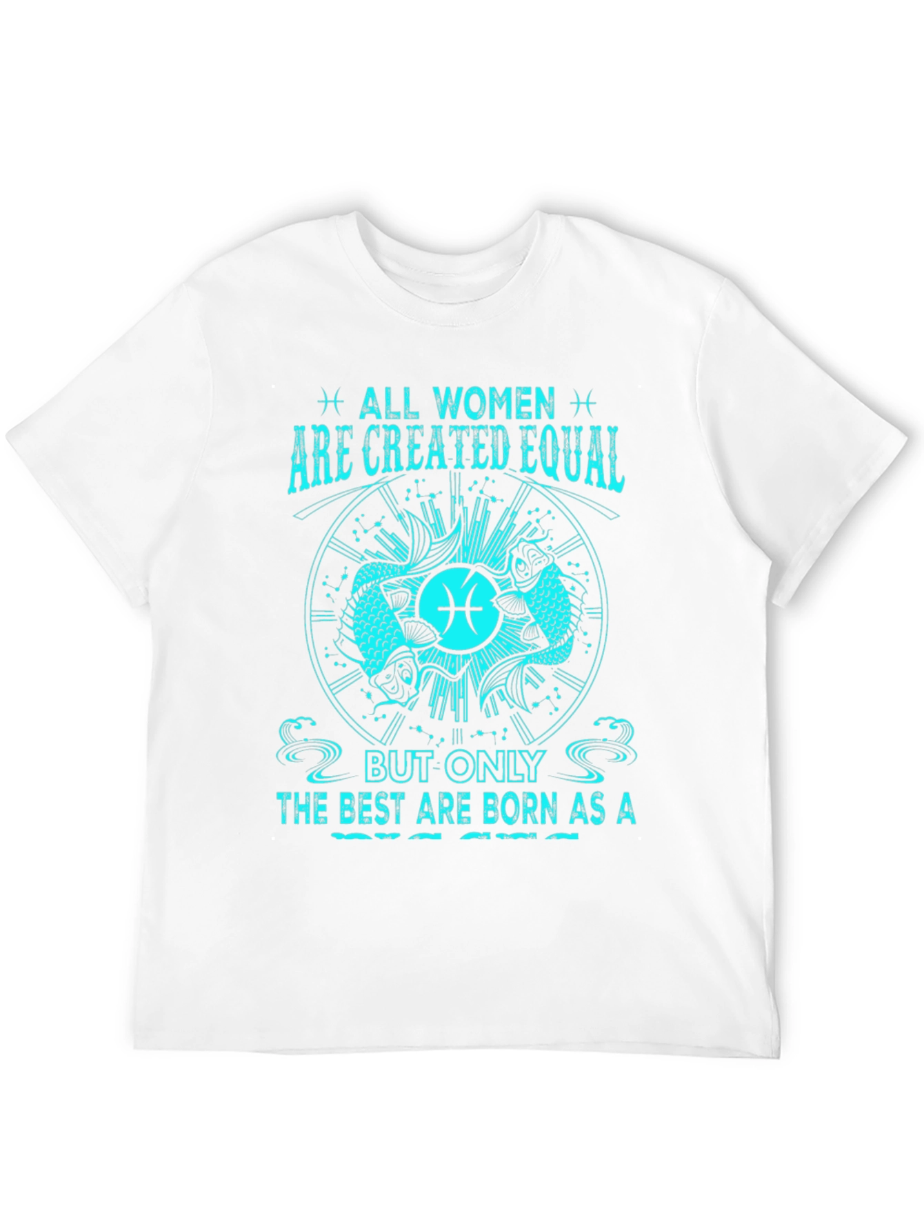 Pisces Zodiac Womens T-Shirt - Equal But Best