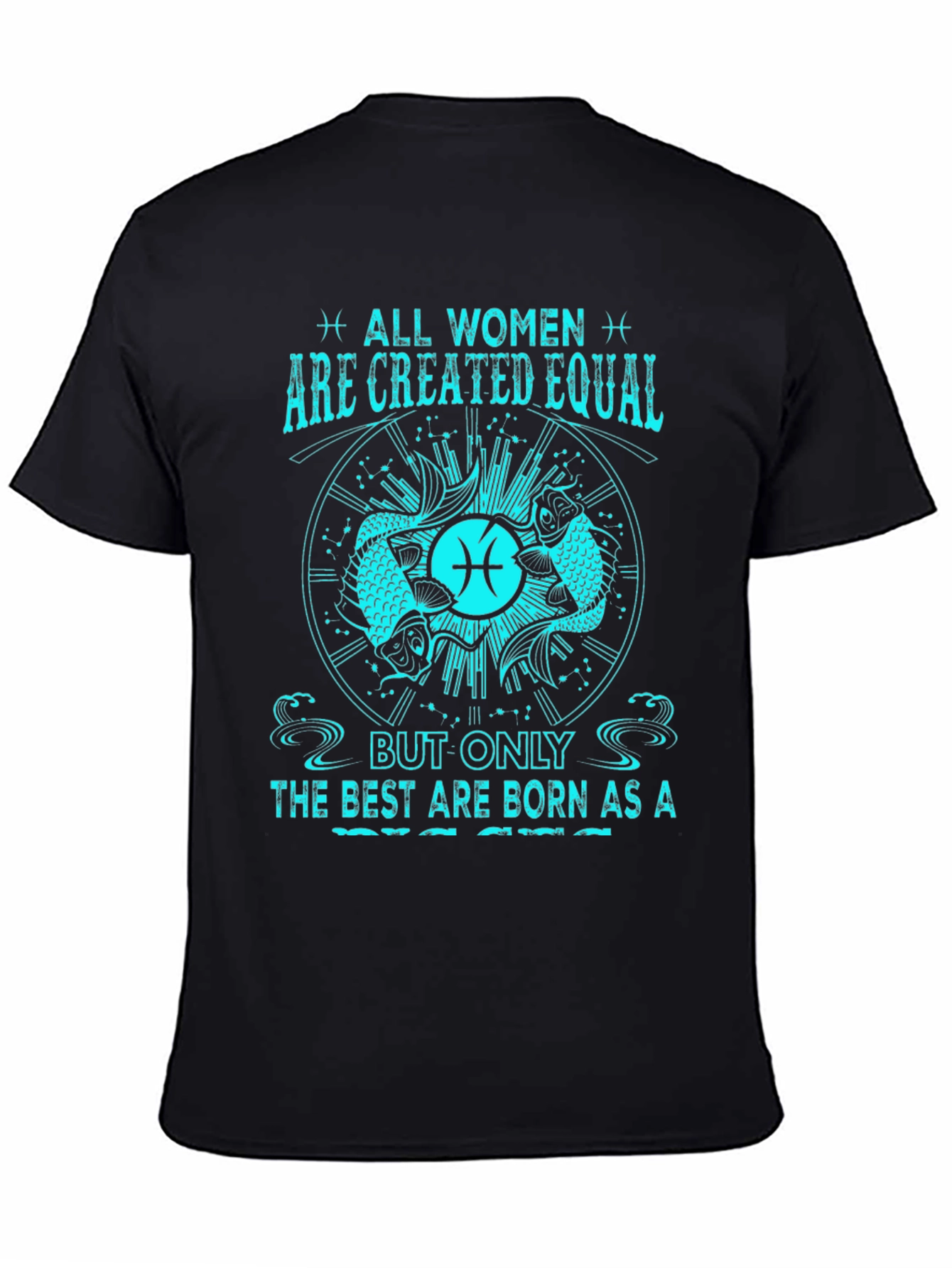 Pisces Zodiac Womens T-Shirt - Equal But Best