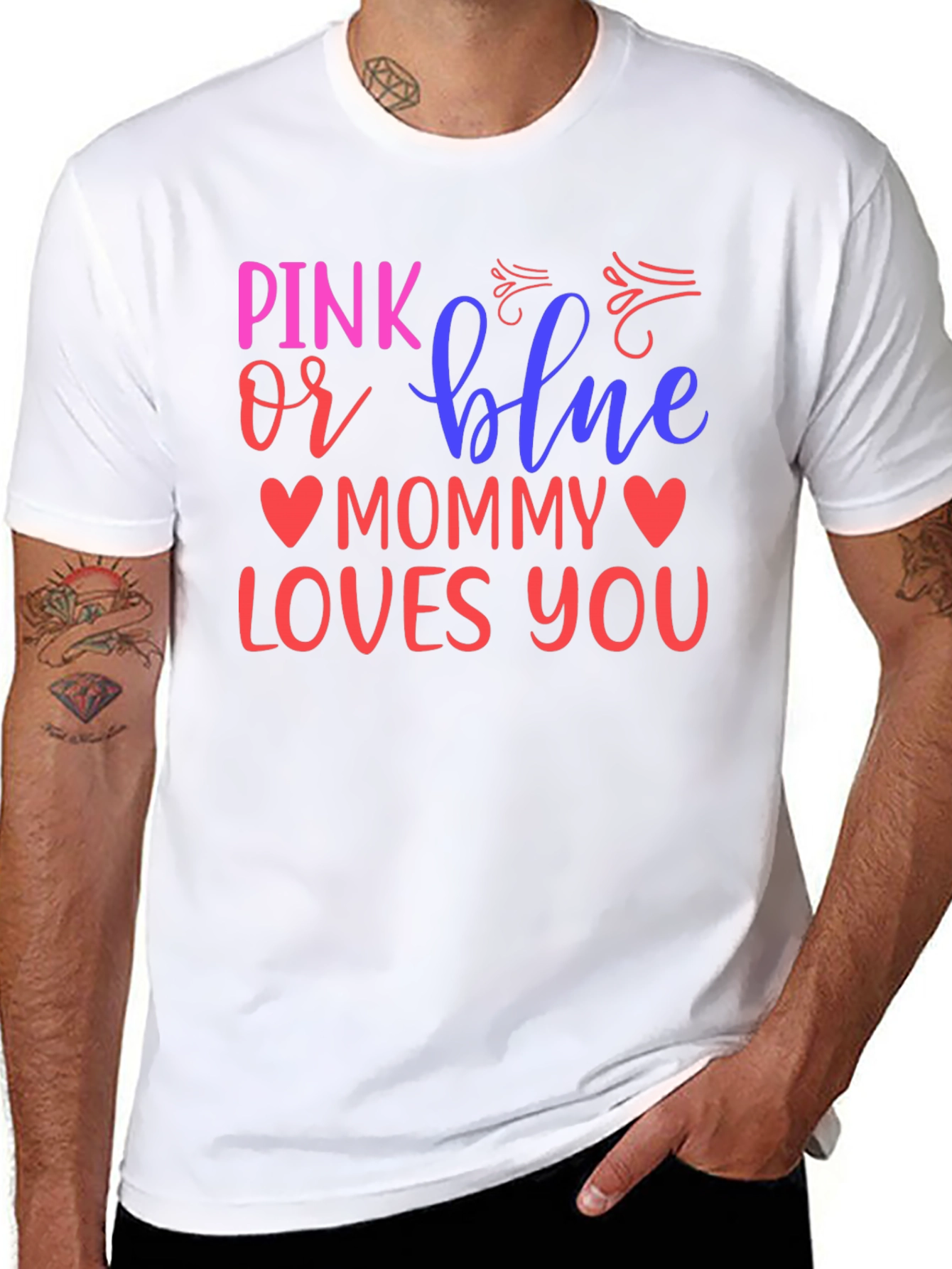 Pink or Blue Mommy Loves You T-Shirt