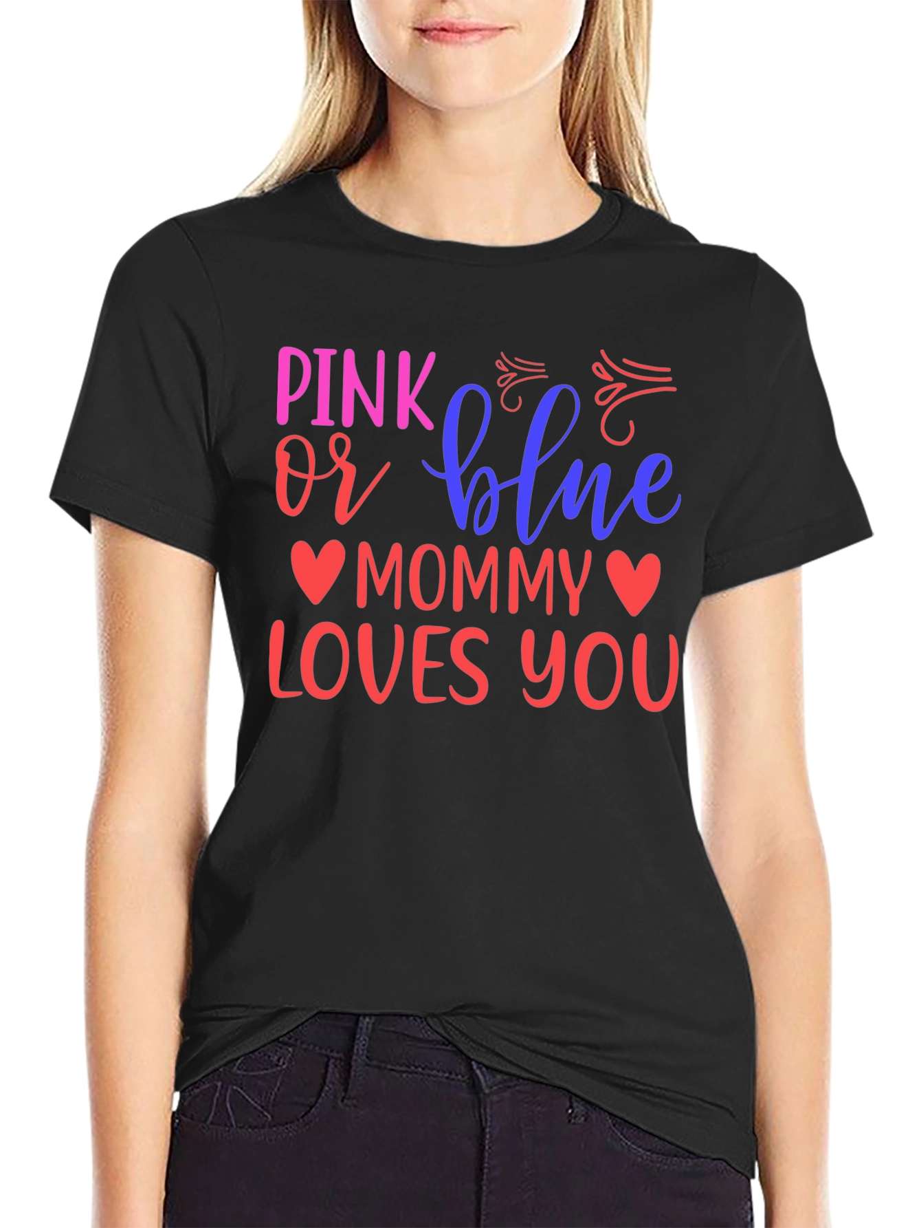 Pink or Blue Mommy Loves You T-Shirt