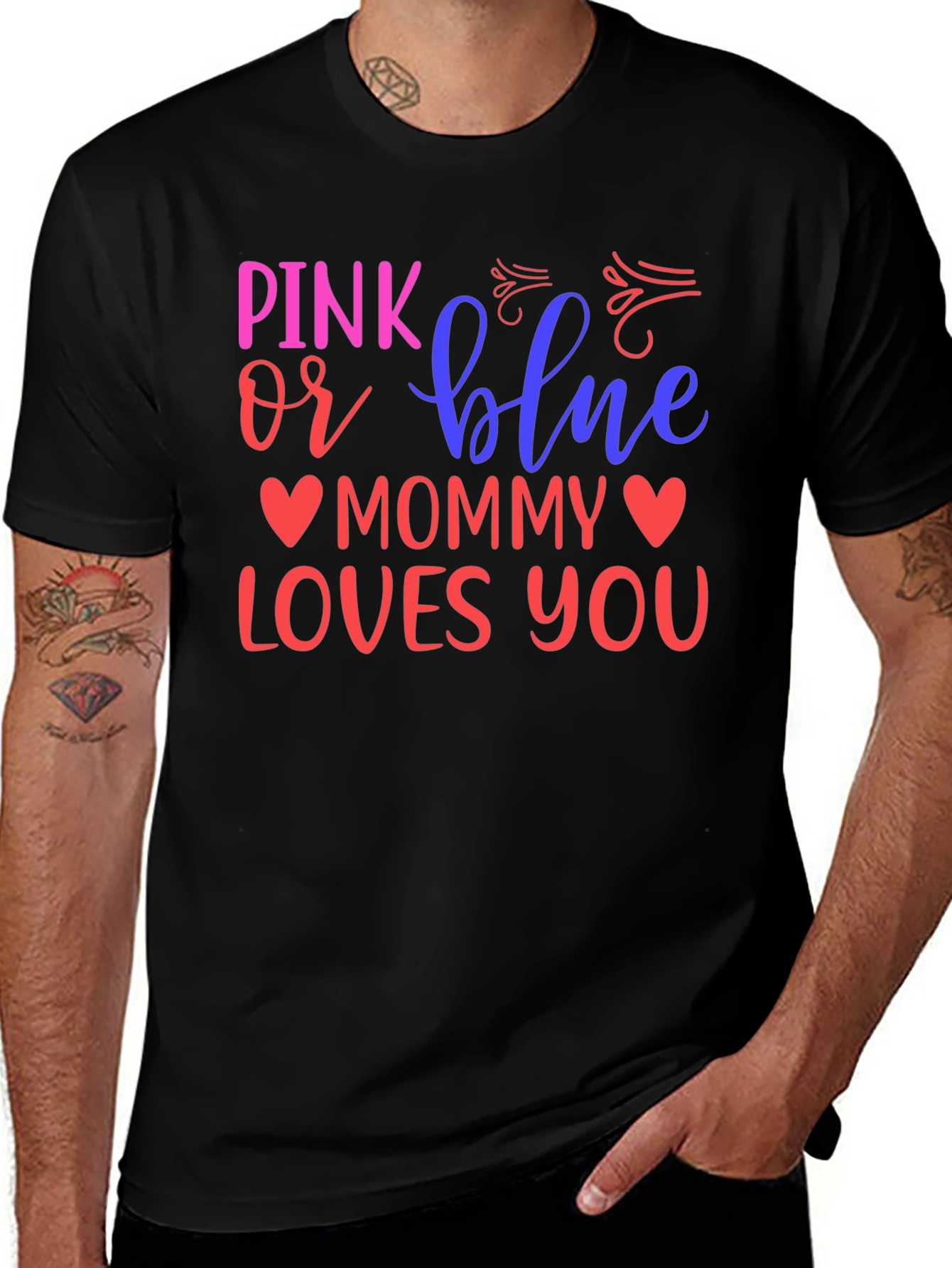 Pink or Blue Mommy Loves You T-Shirt
