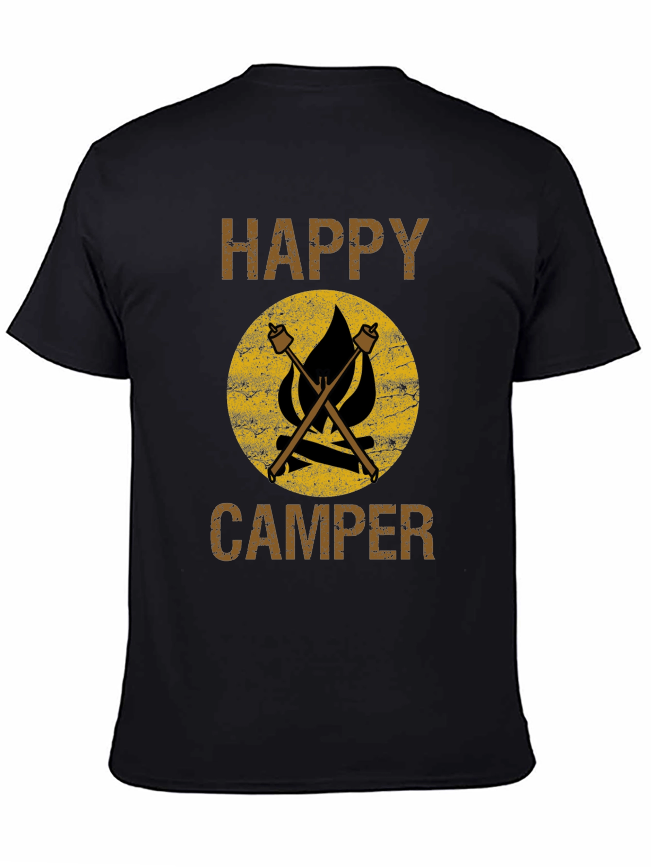 Happy Camper T-Shirt - Camping Marshmallow Bonfire