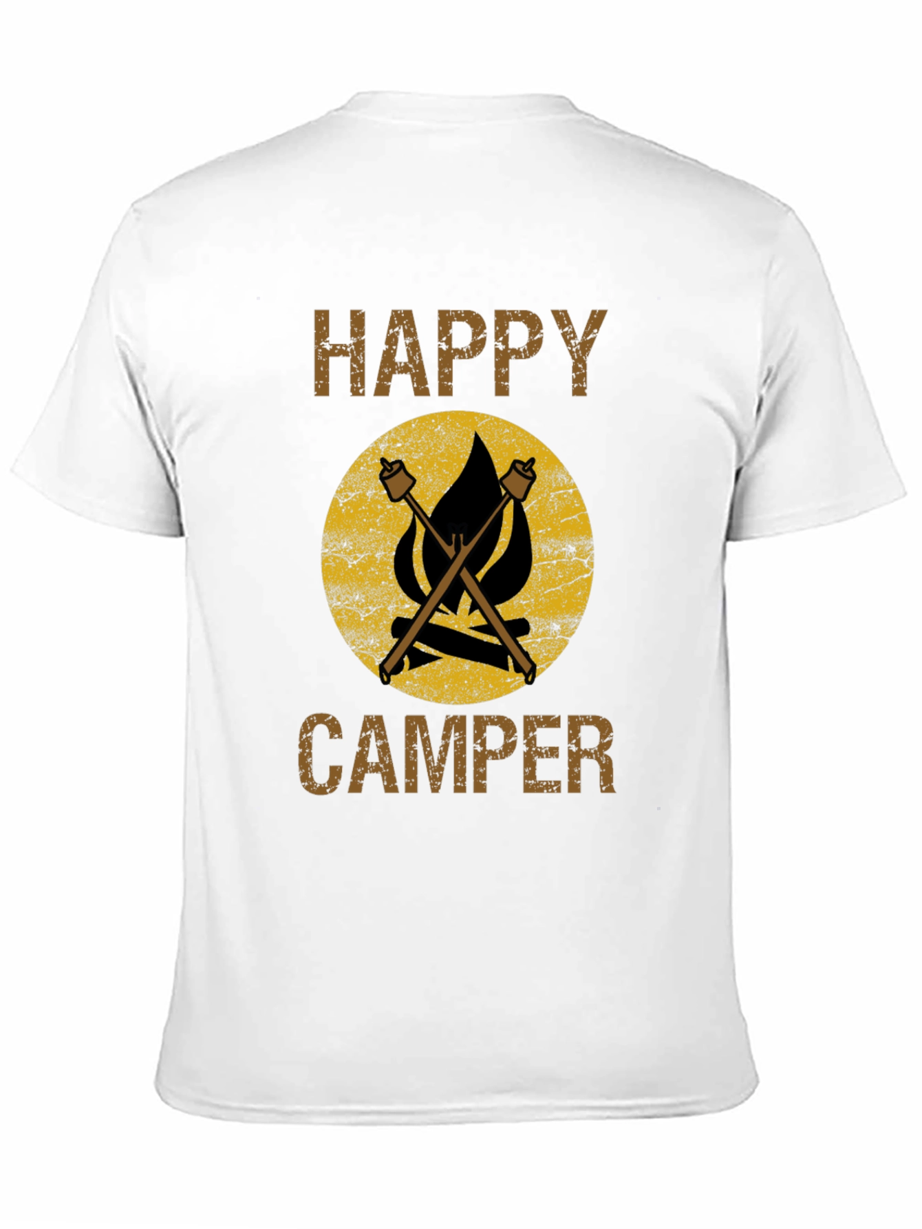 Happy Camper T-Shirt - Camping Marshmallow Bonfire