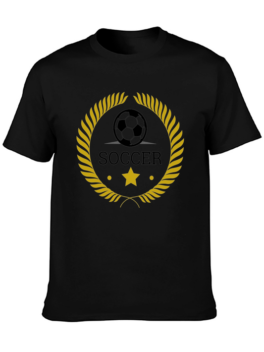 Soccer Emblem Black T-Shirt