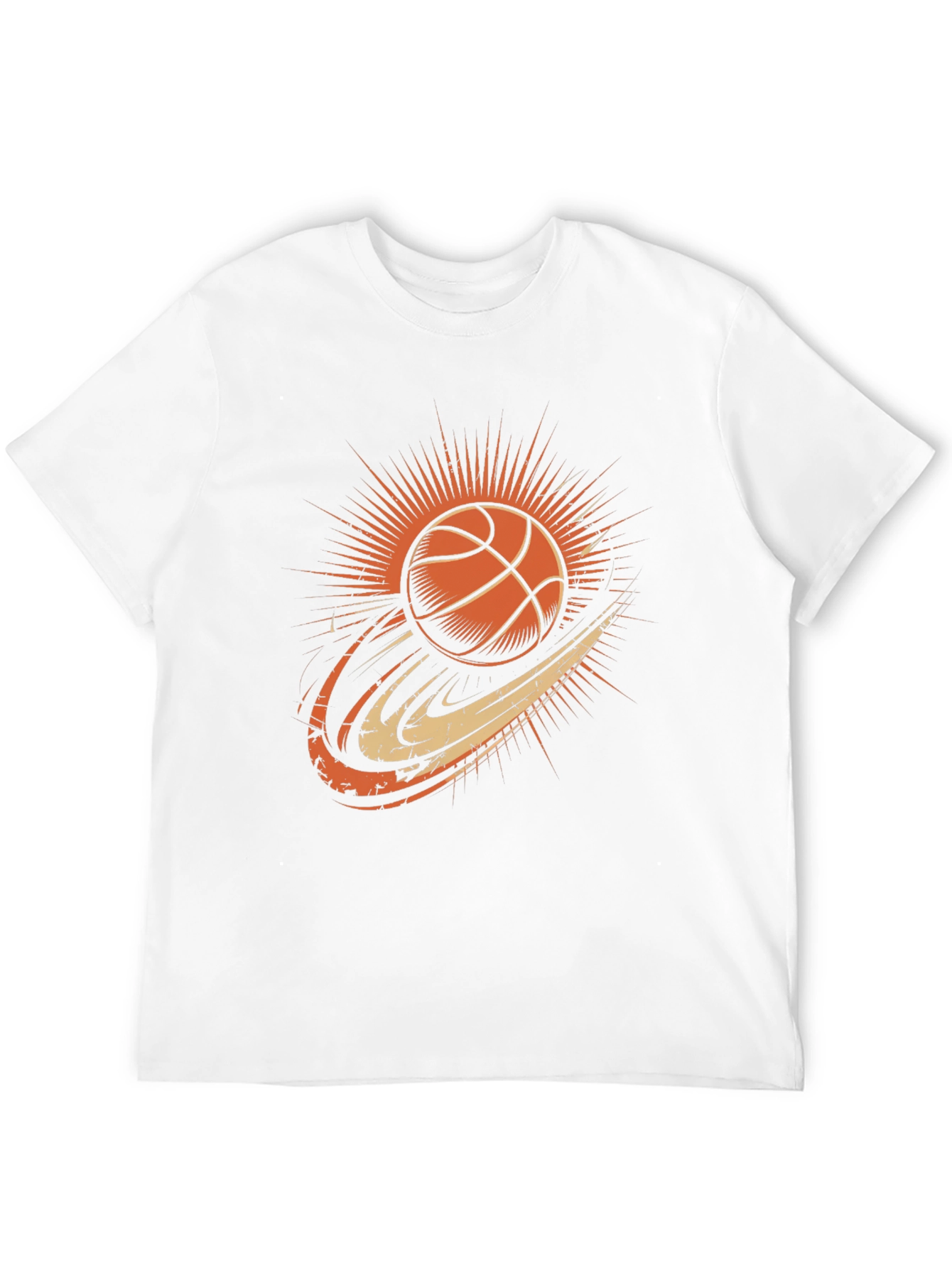 Basketball Graphic Tee - Classic Black Cotton T-Shirt