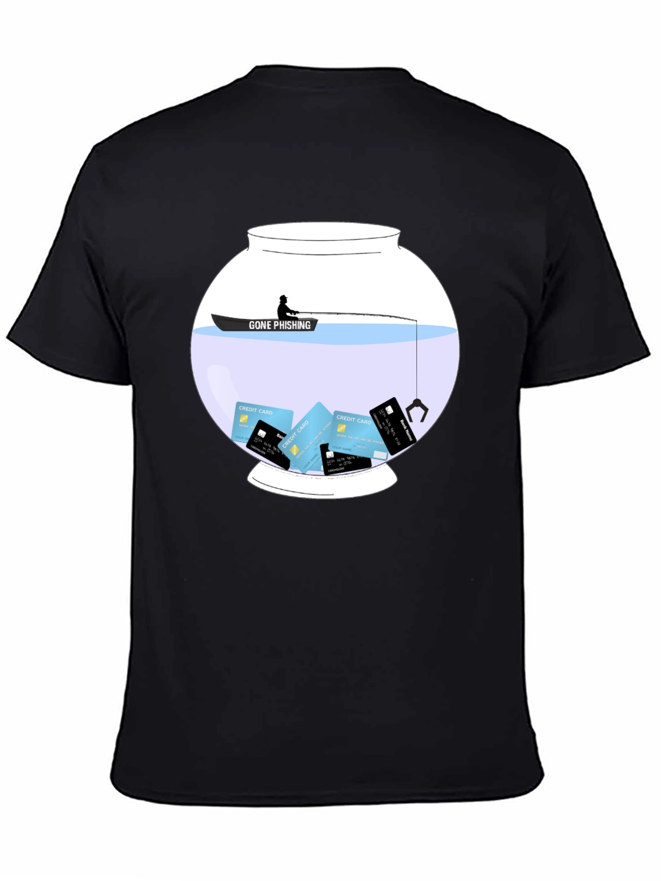 Gone Phishing Graphic T-Shirt - Data Security Tee