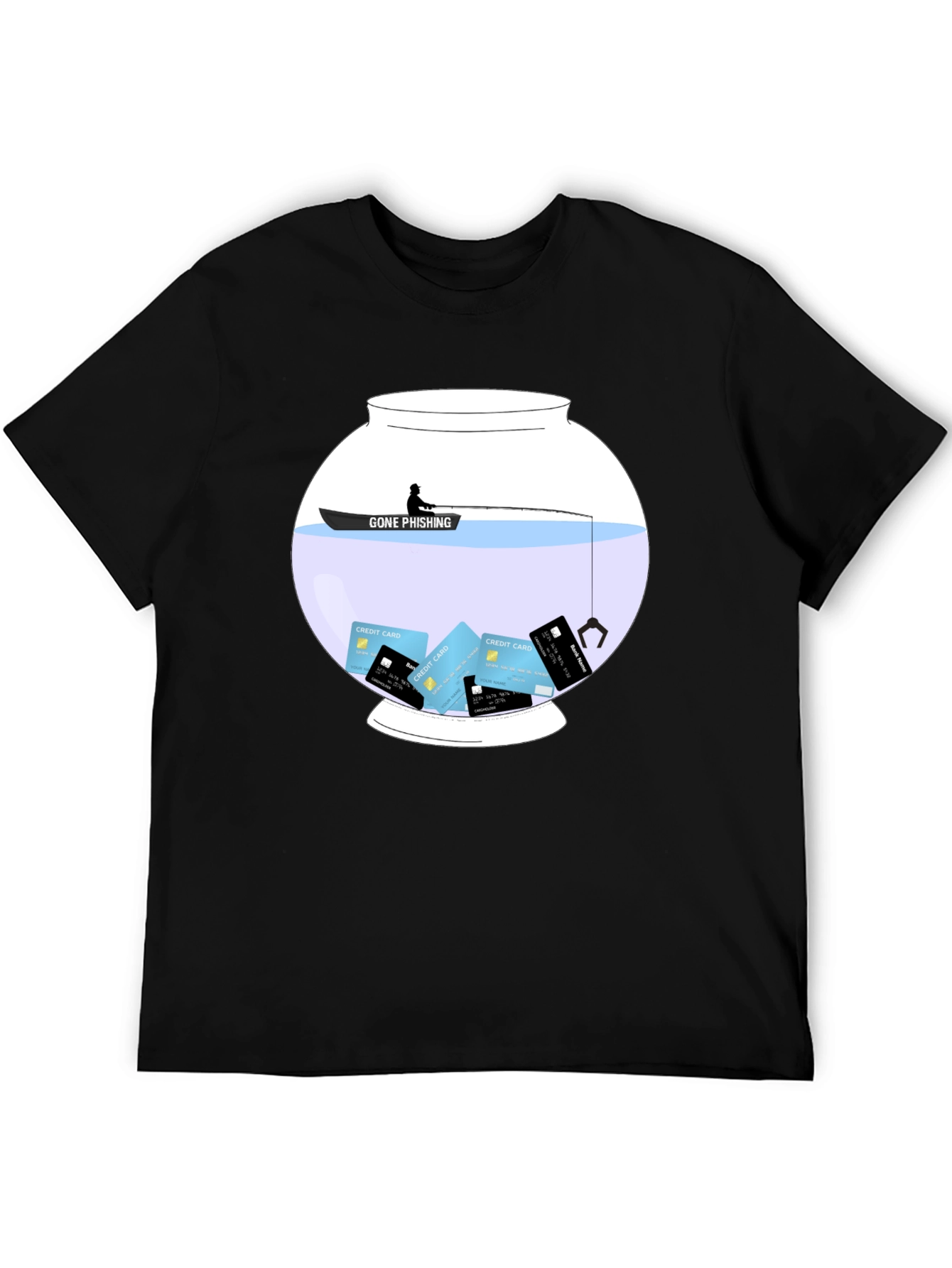 Gone Phishing Graphic T-Shirt - Data Security Tee