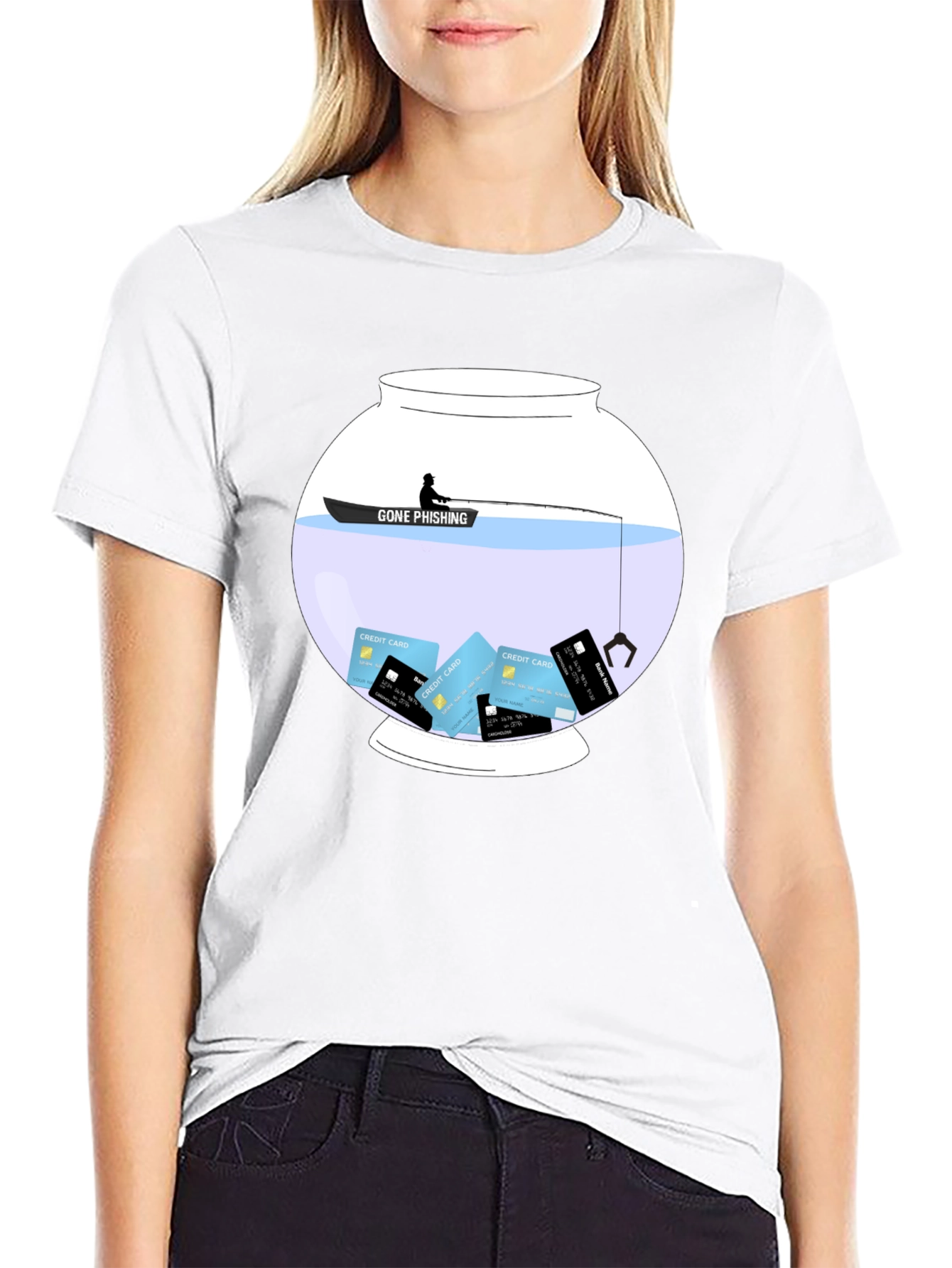 Gone Phishing Graphic T-Shirt - Data Security Tee