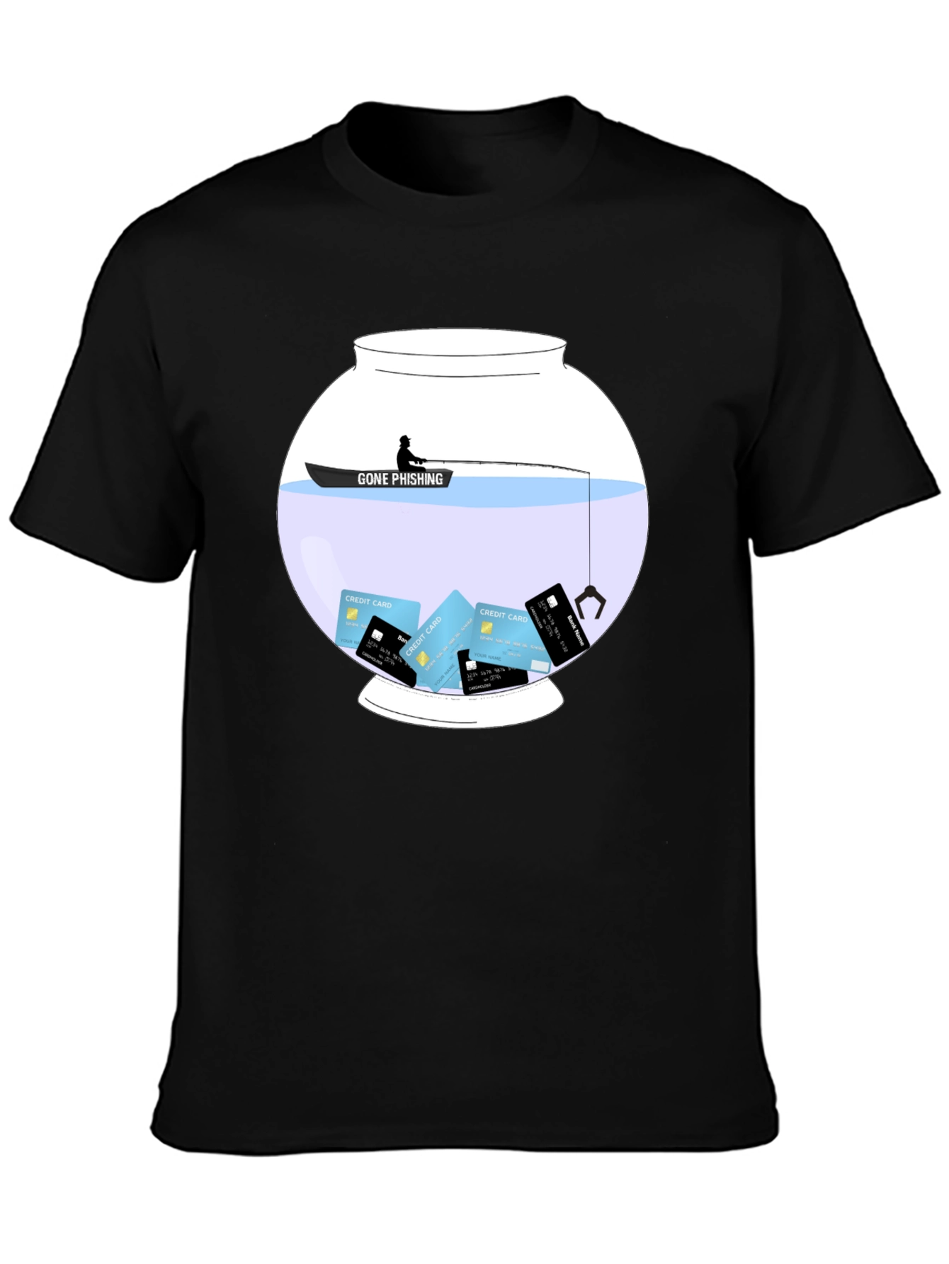 Gone Phishing Graphic T-Shirt - Data Security Tee