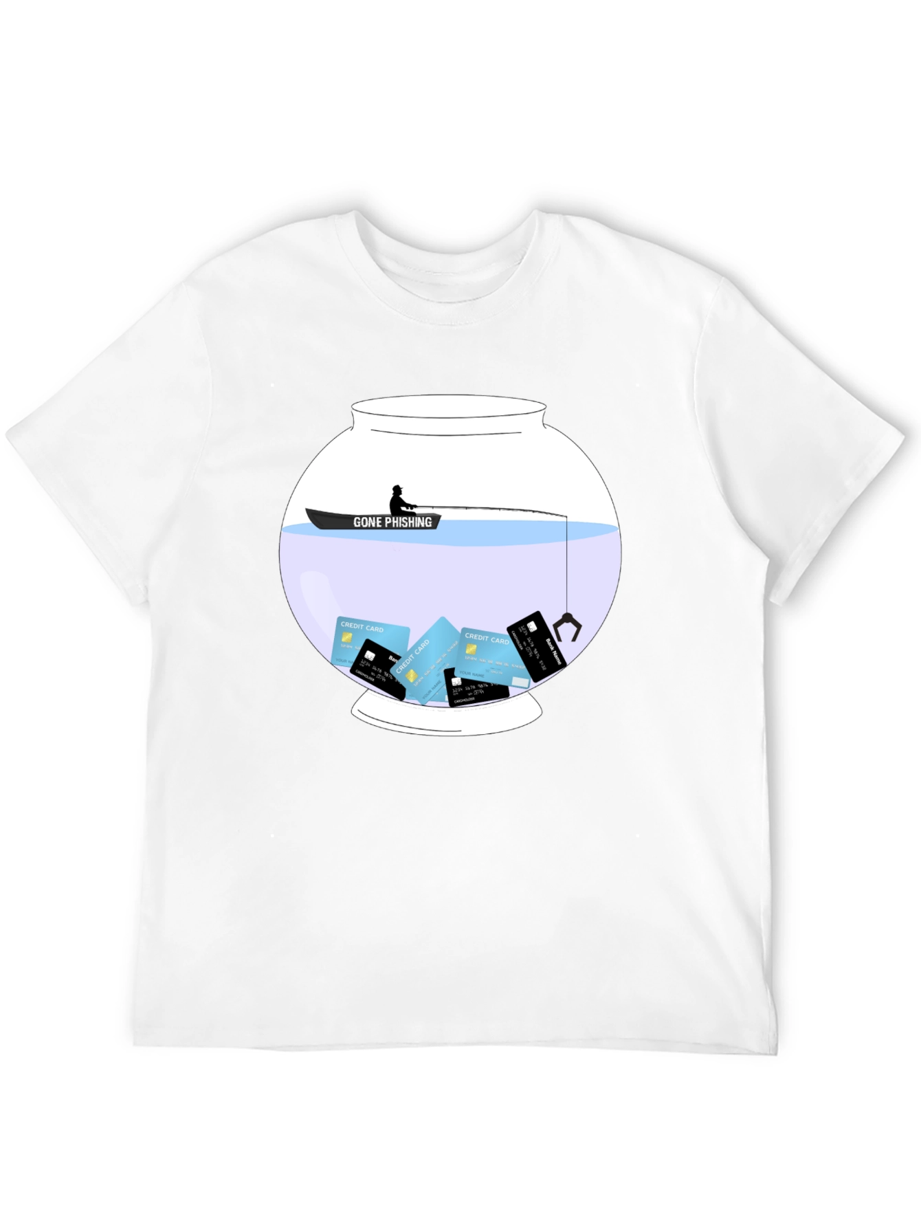 Gone Phishing Graphic T-Shirt - Data Security Tee