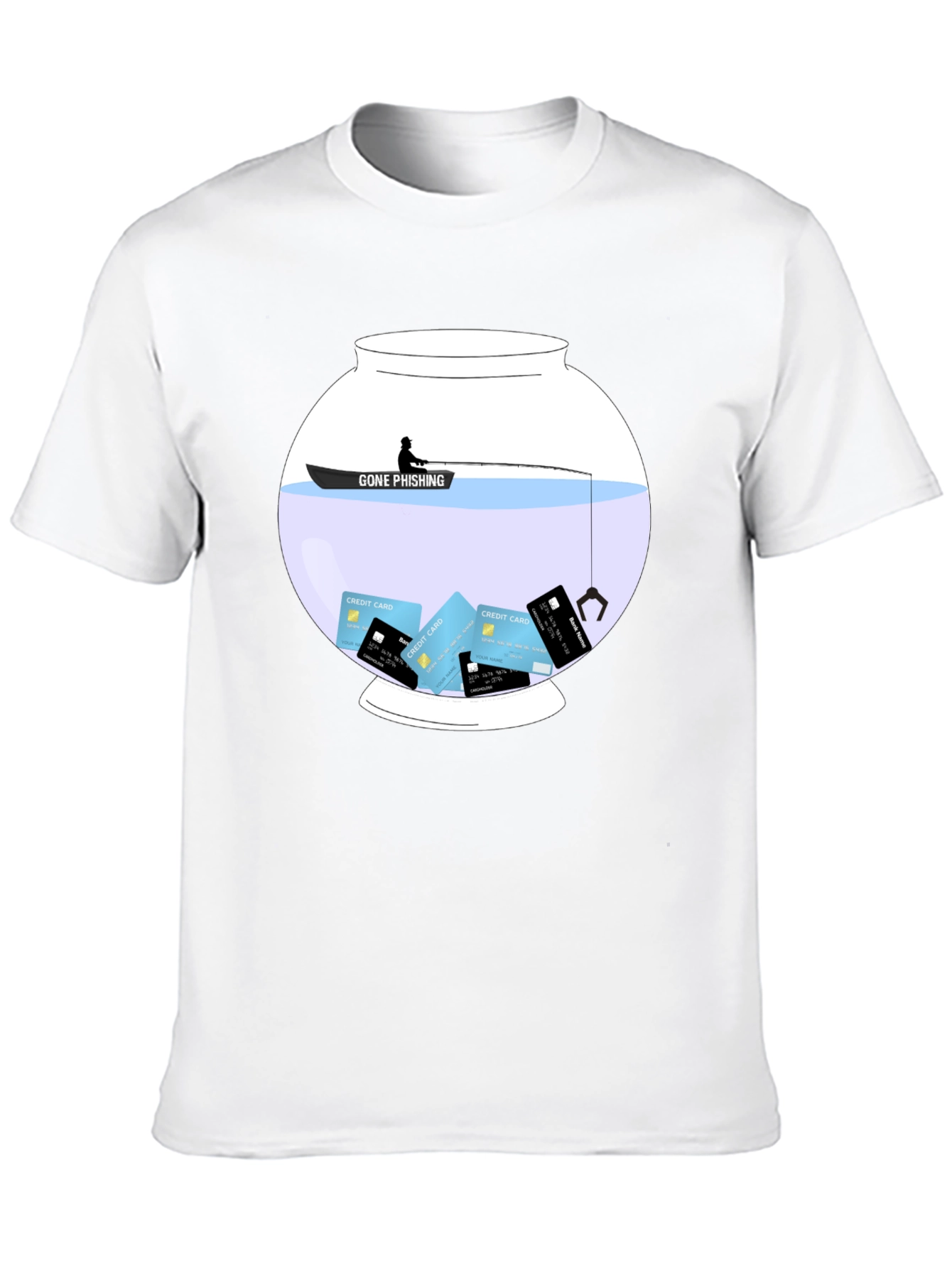 Gone Phishing Graphic T-Shirt - Data Security Tee