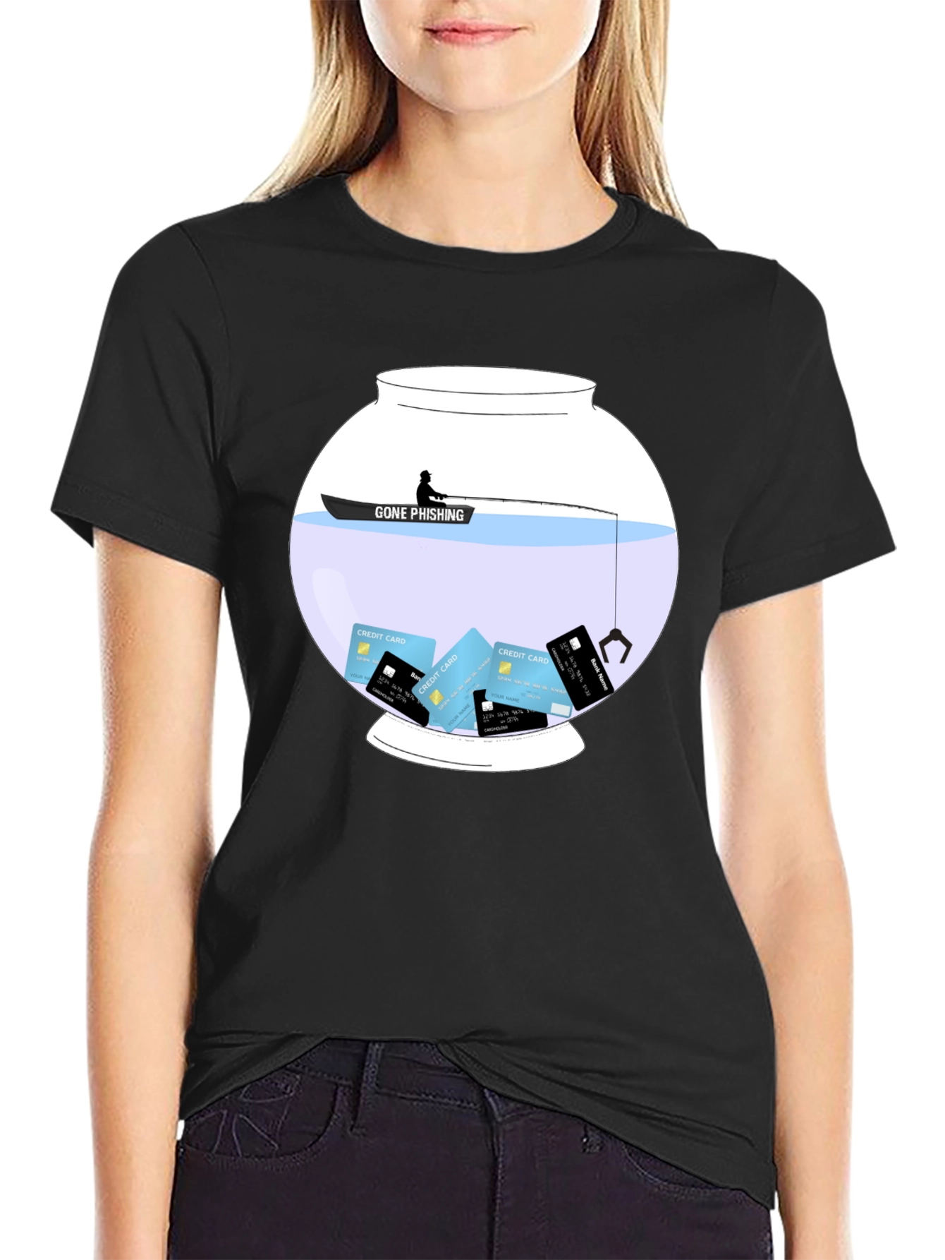 Gone Phishing Graphic T-Shirt - Data Security Tee