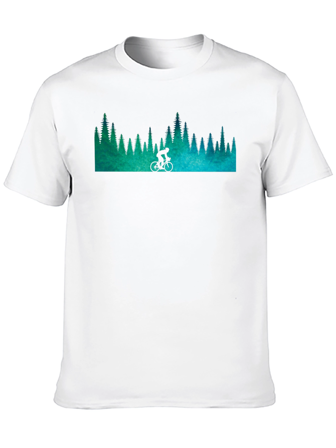 Mountain Biker Forest Graphic Tee