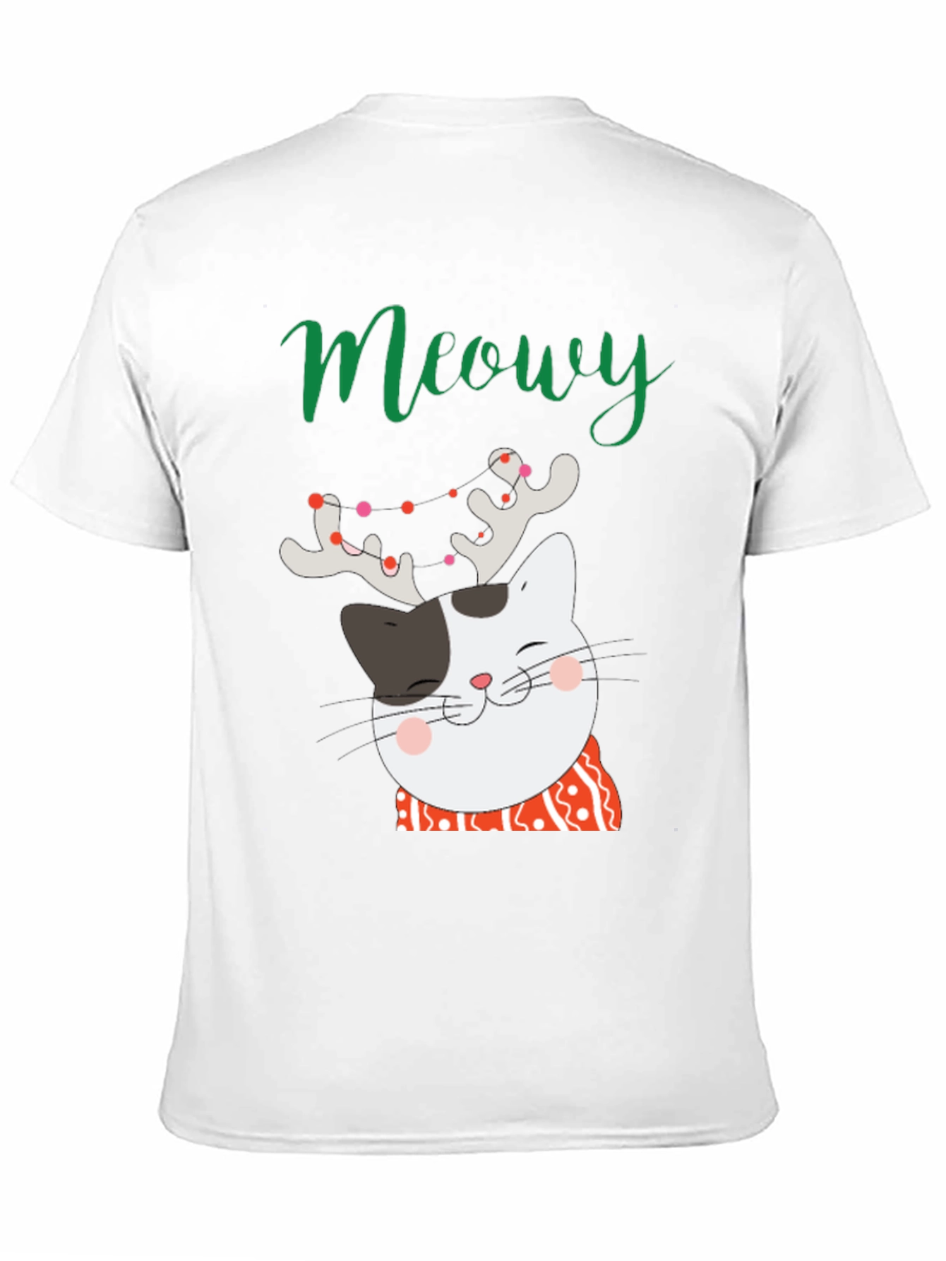 Meowy Christmas Cat T-Shirt - Holiday Graphic Tee