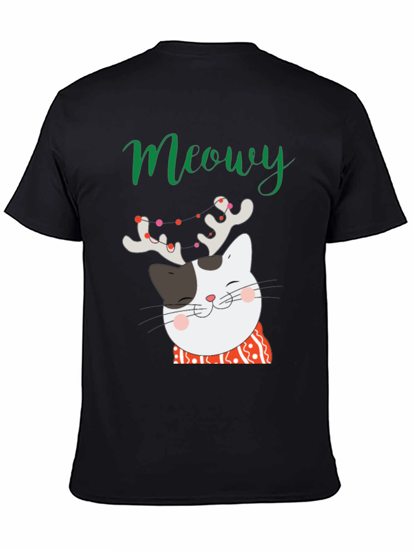 Meowy Christmas Cat T-Shirt - Holiday Graphic Tee