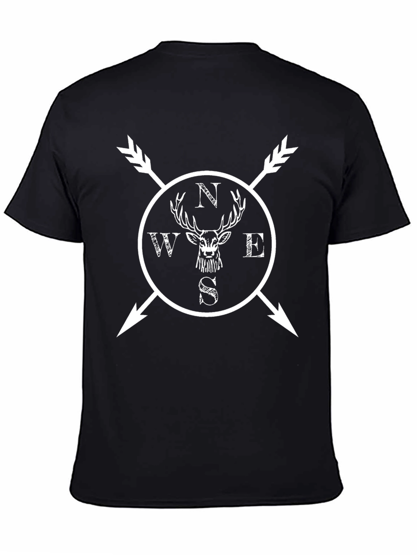 Deer Compass Arrow Graphic T-Shirt