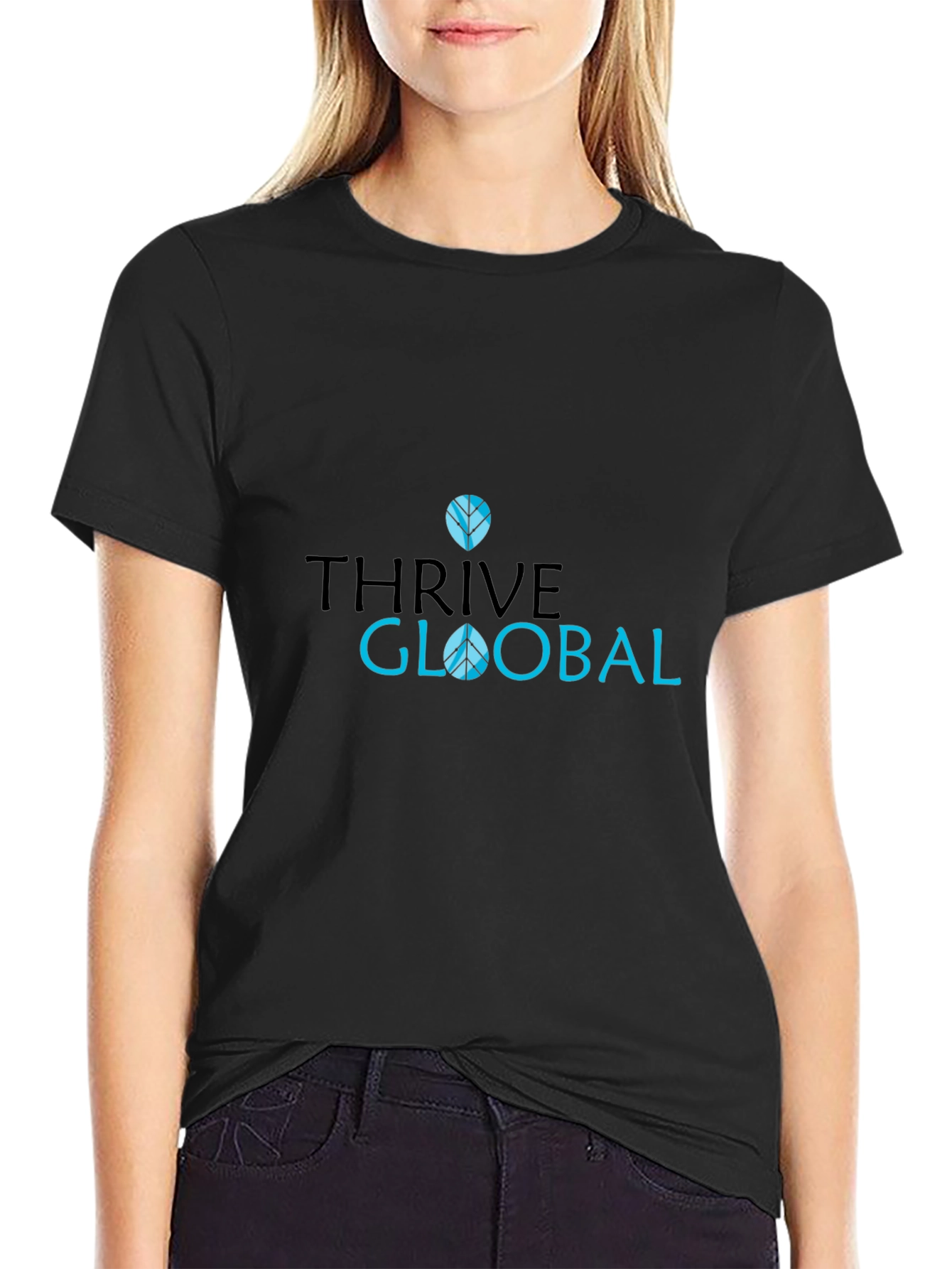 Thrive Global Black T-Shirt: Stylish & Comfy Casual Wear