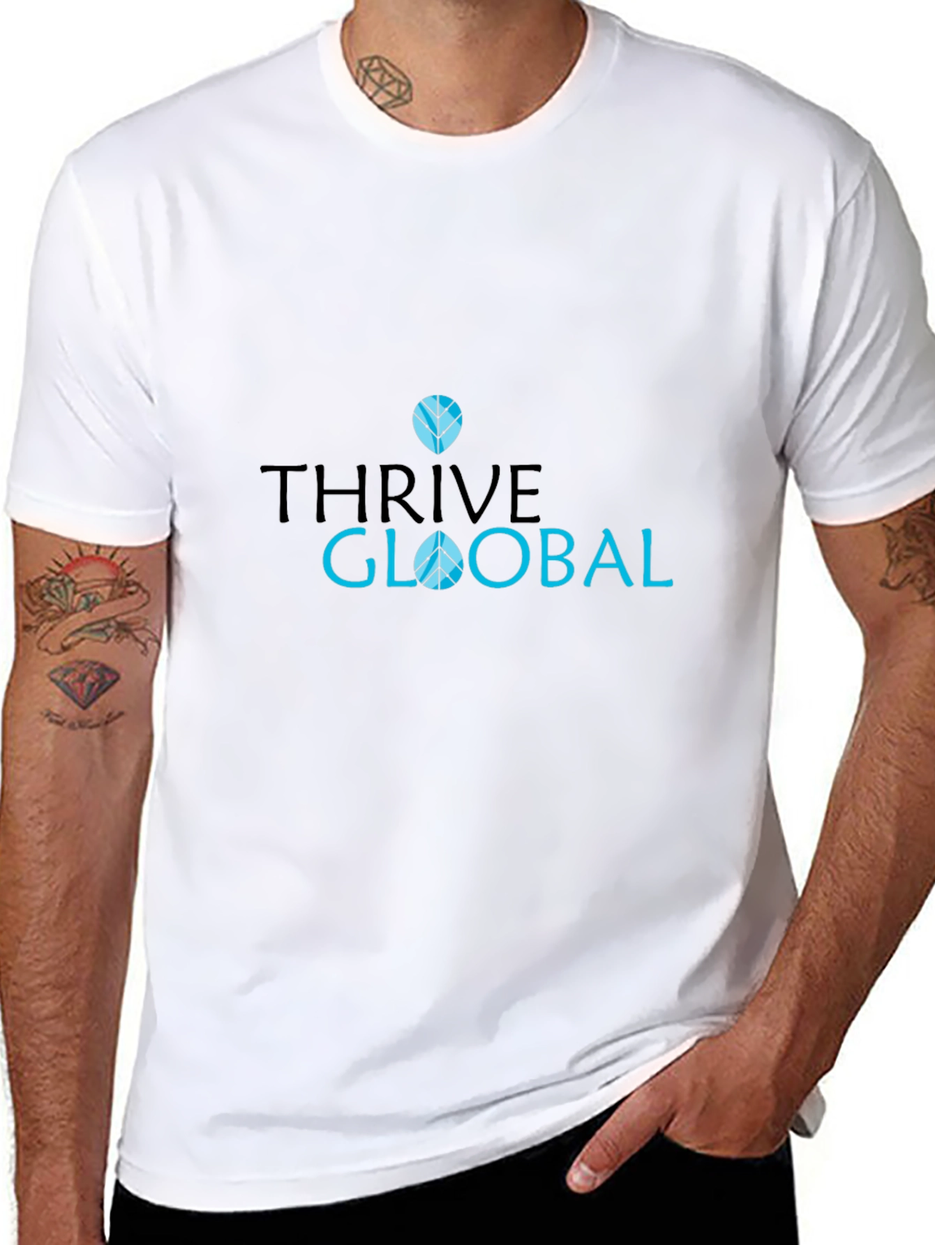 Thrive Global Black T-Shirt: Stylish & Comfy Casual Wear