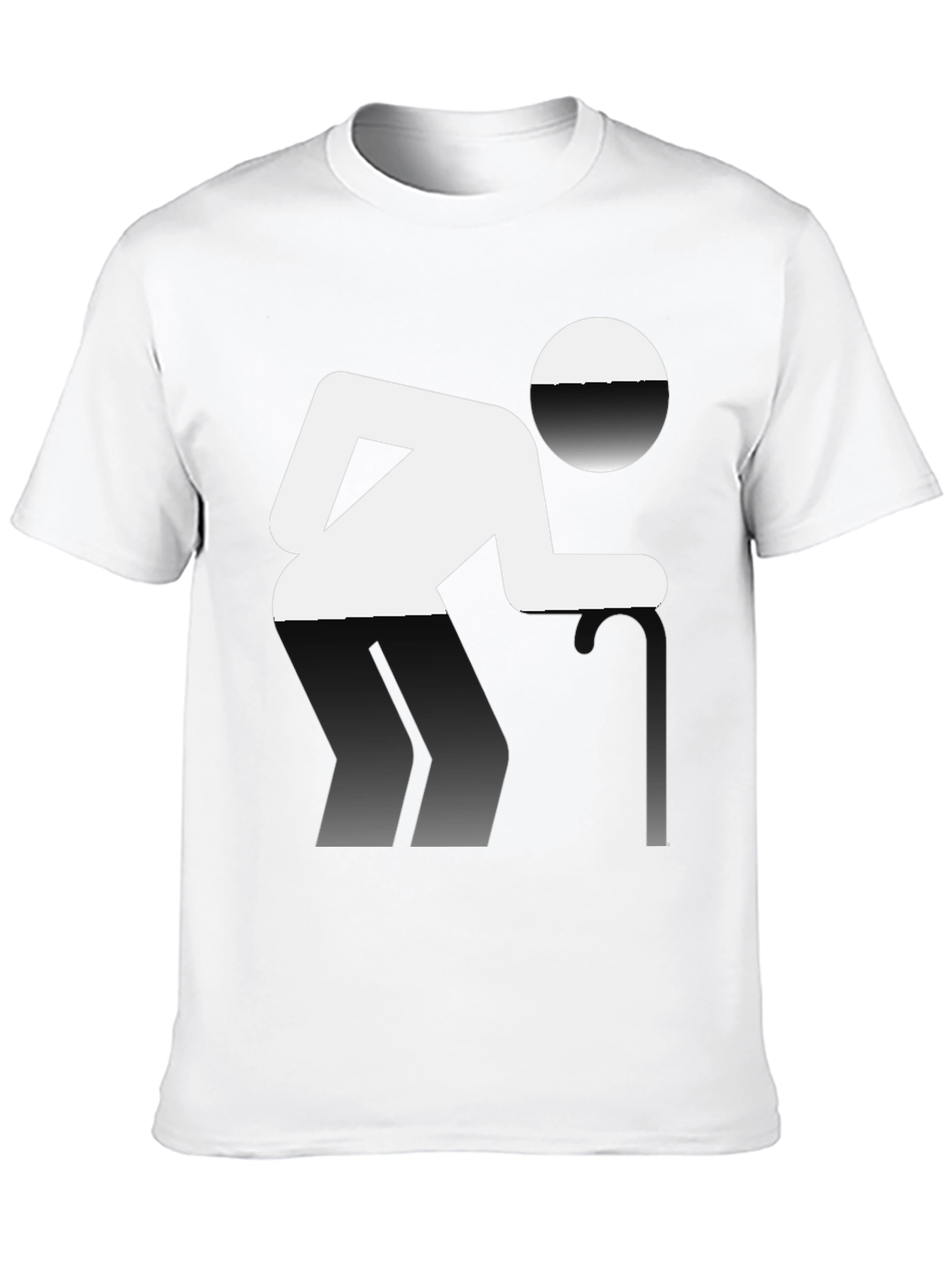 Novelty T-Shirt: Funny Pictogram Design Black Cotton Tee