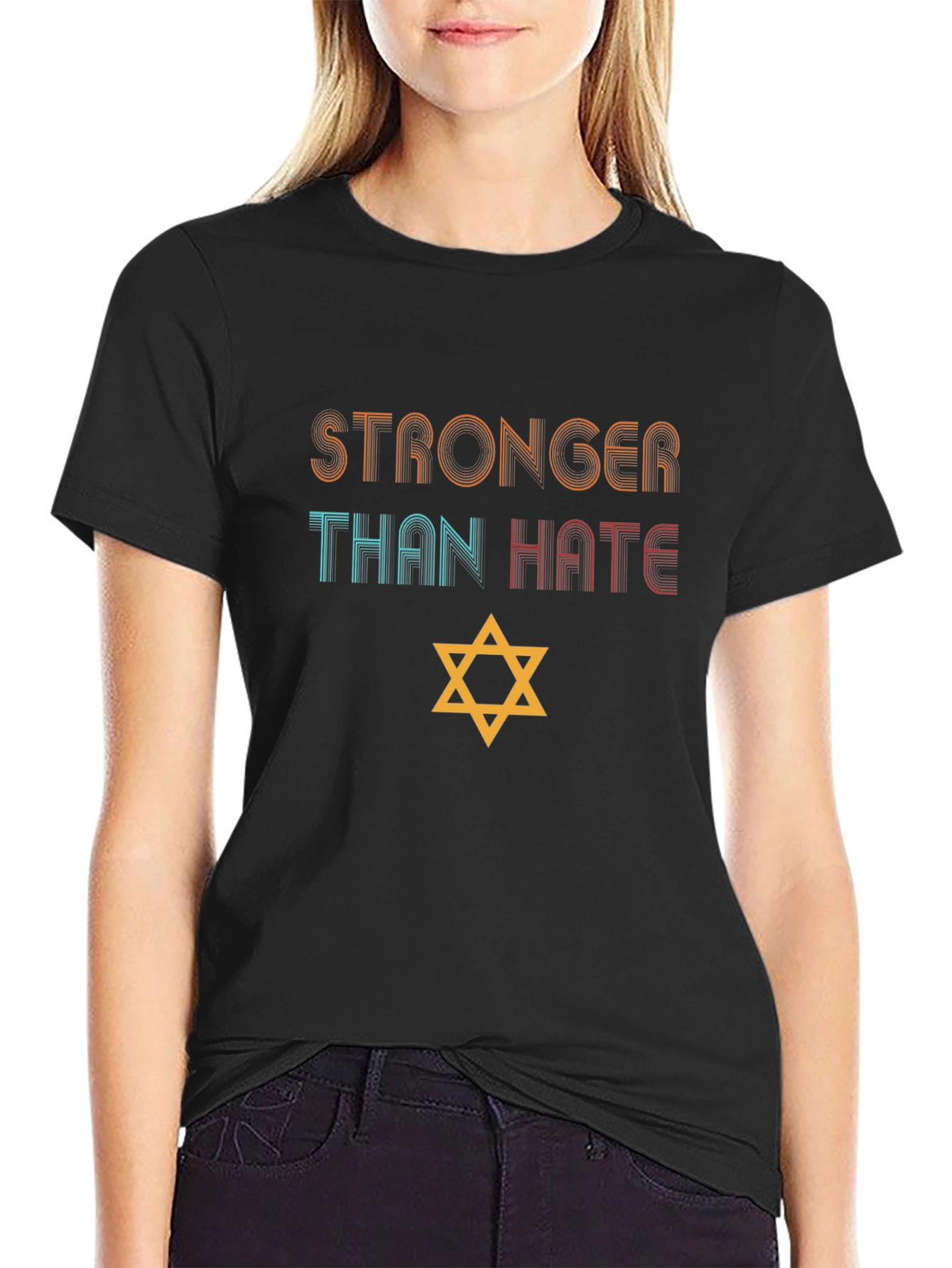 Stronger Than Hate T-Shirt - Unisex Black Tee
