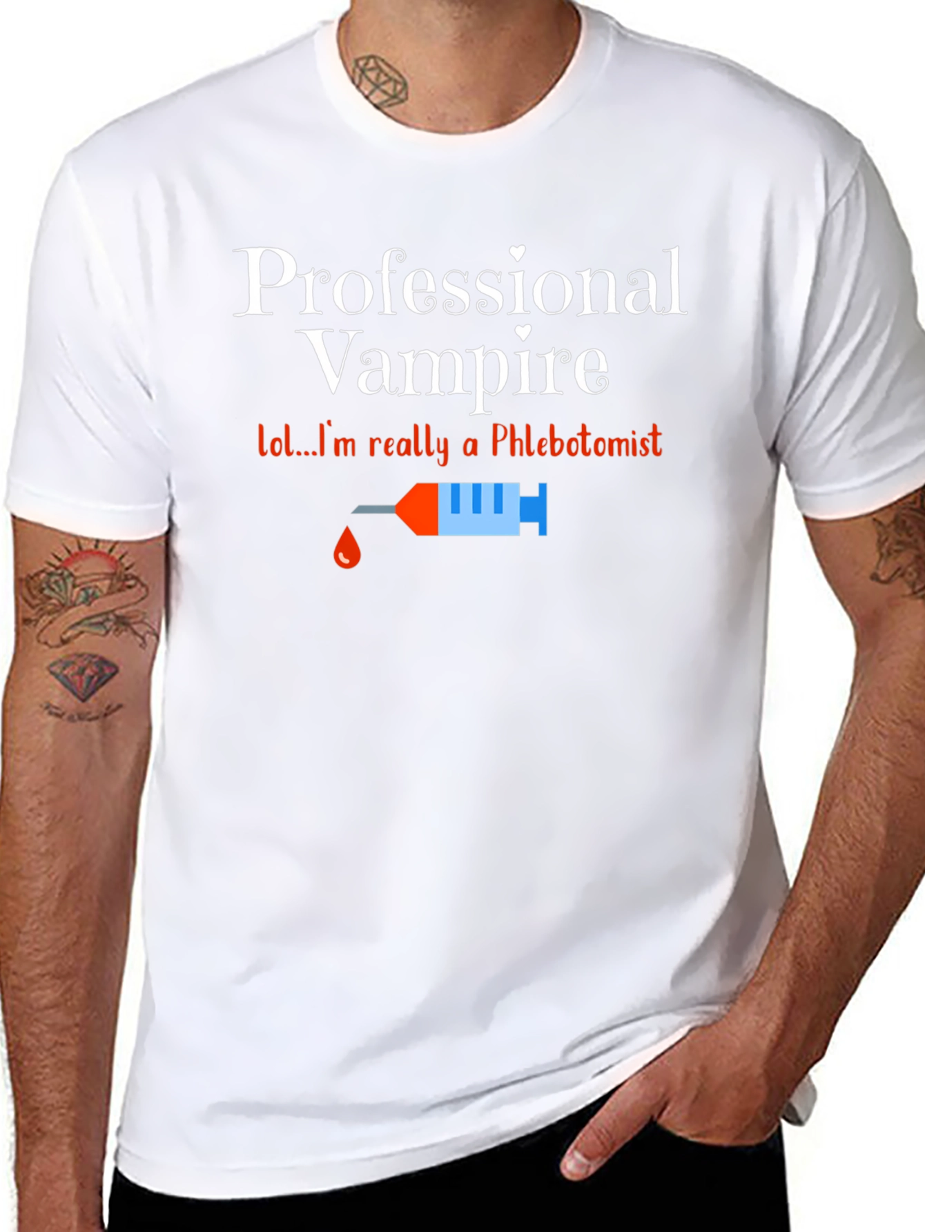 Funny Professional Vampire Phlebotomist T-Shirt