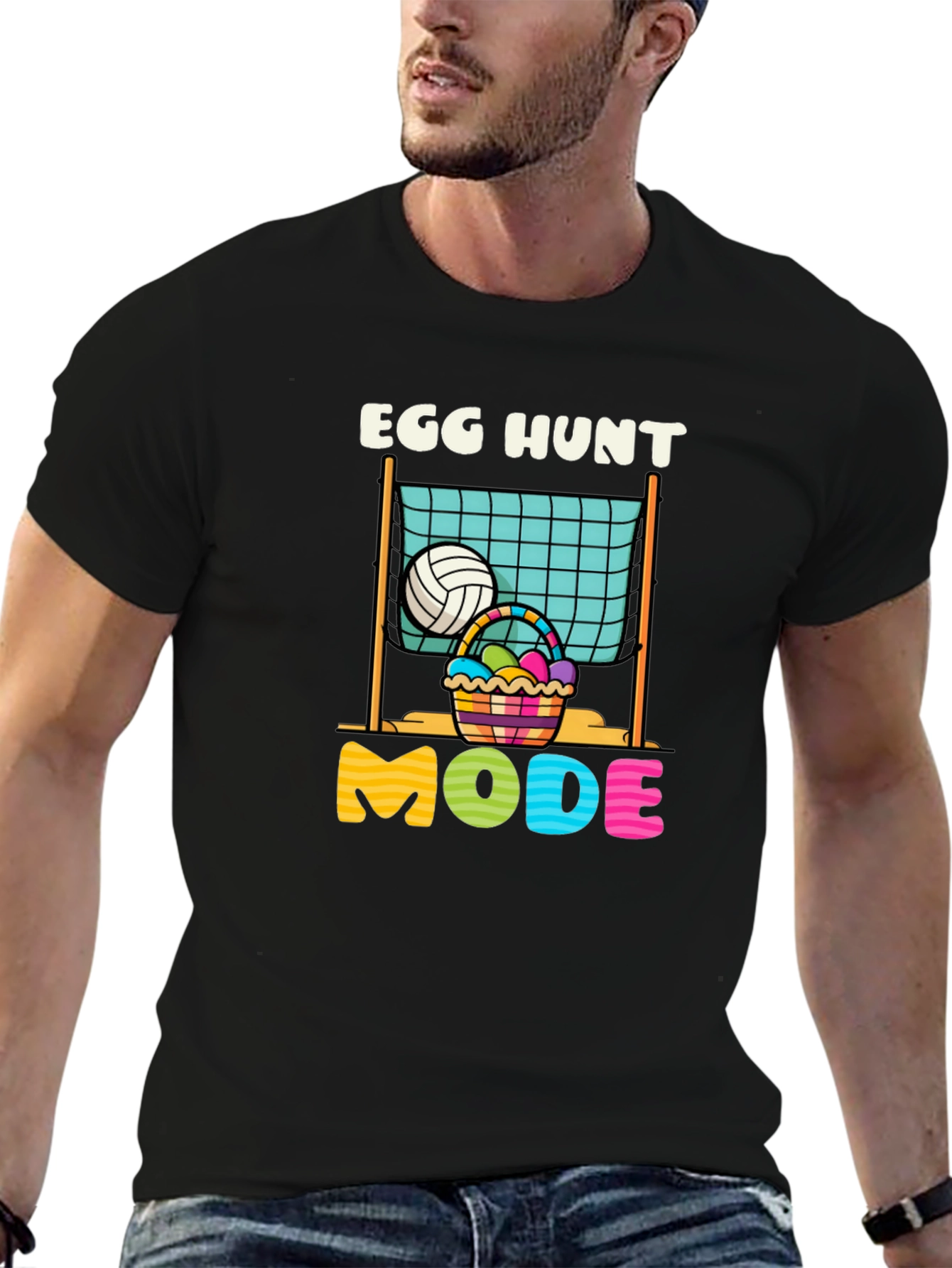 Egg Hunt Mode Volleyball Easter T-Shirt
