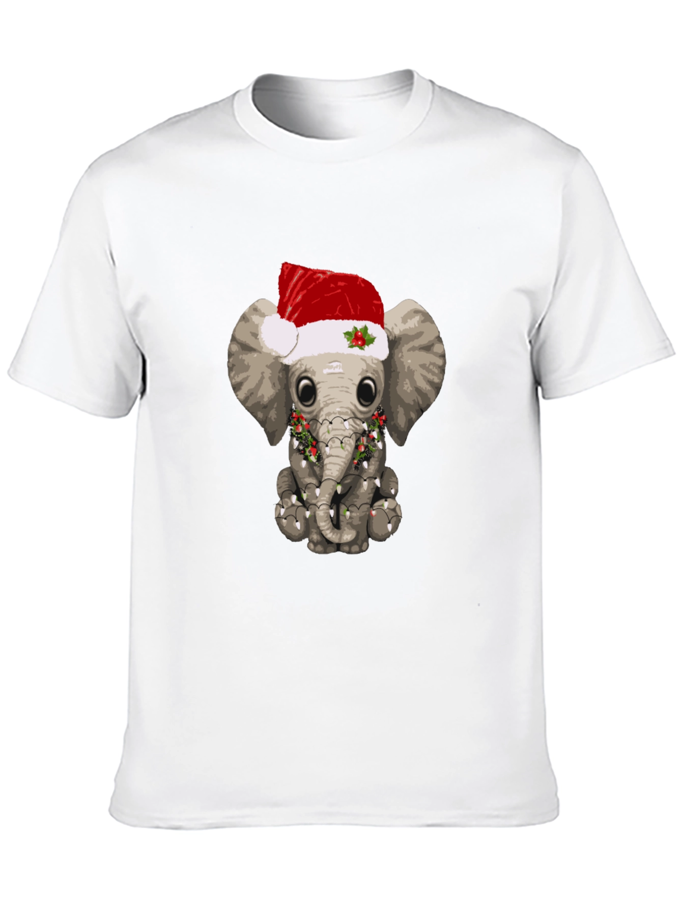 Festive Elephant T-Shirt - Holiday Animal Tee