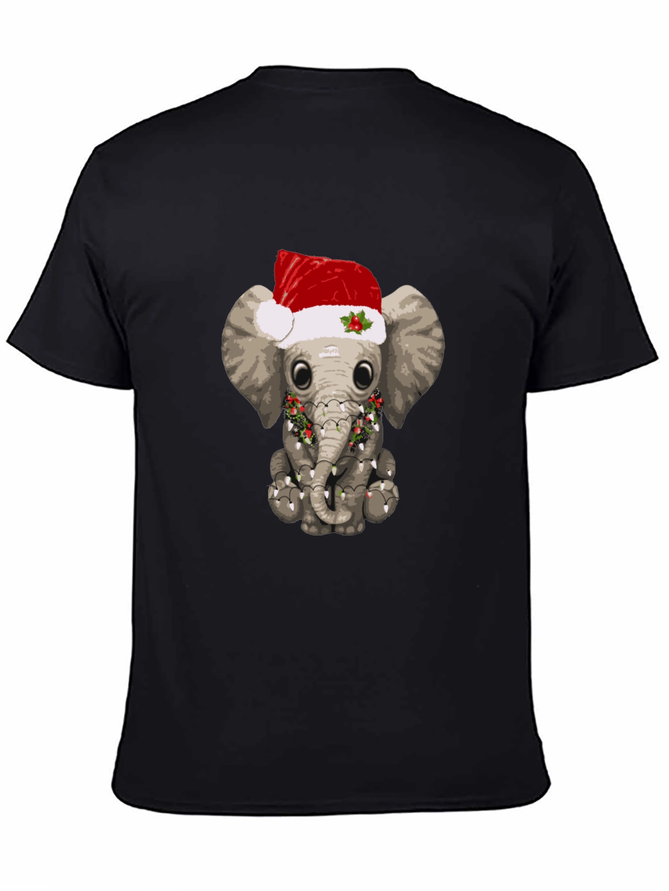 Festive Elephant T-Shirt - Holiday Animal Tee