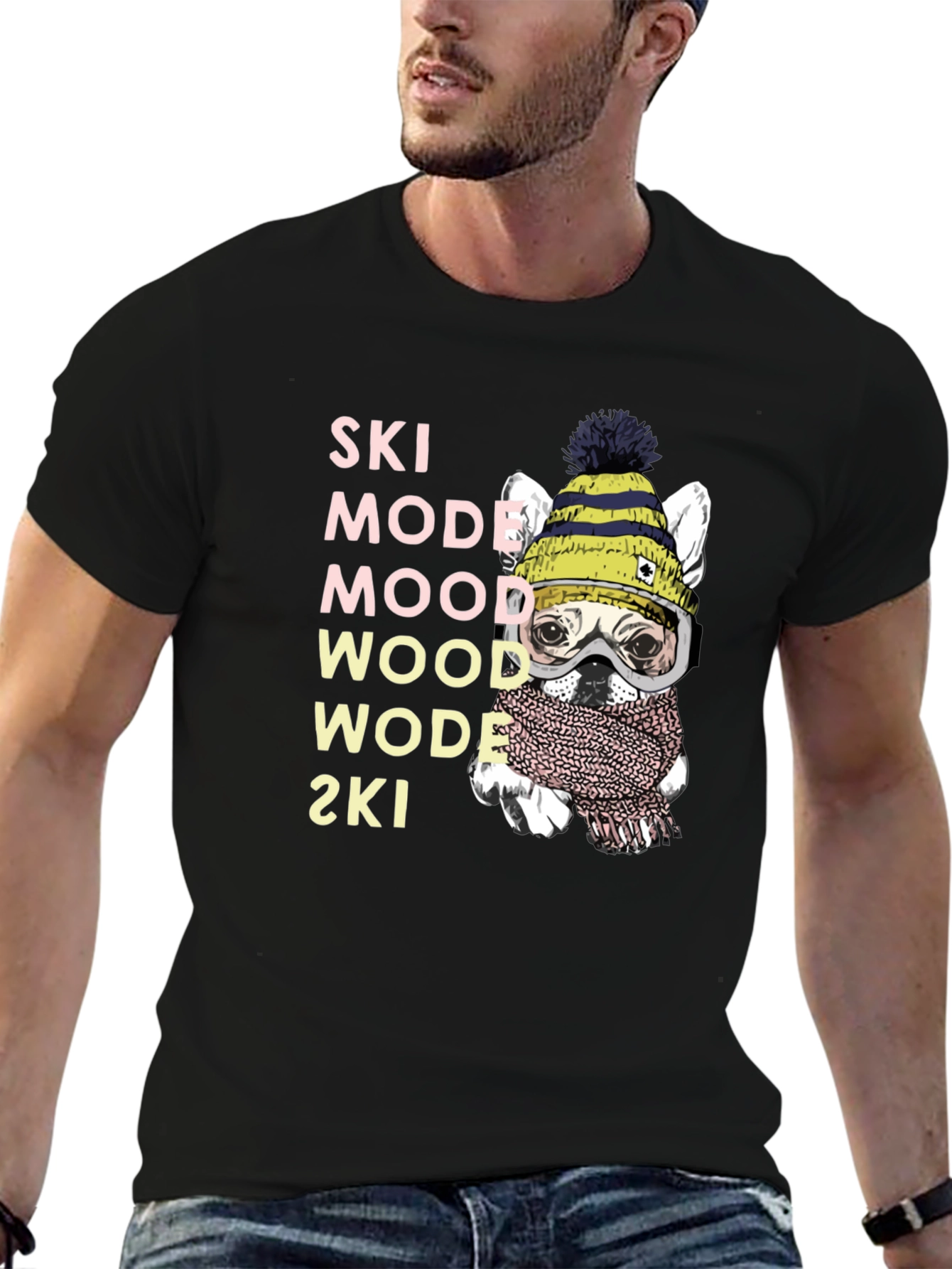 Ski Mode Dog T-Shirt