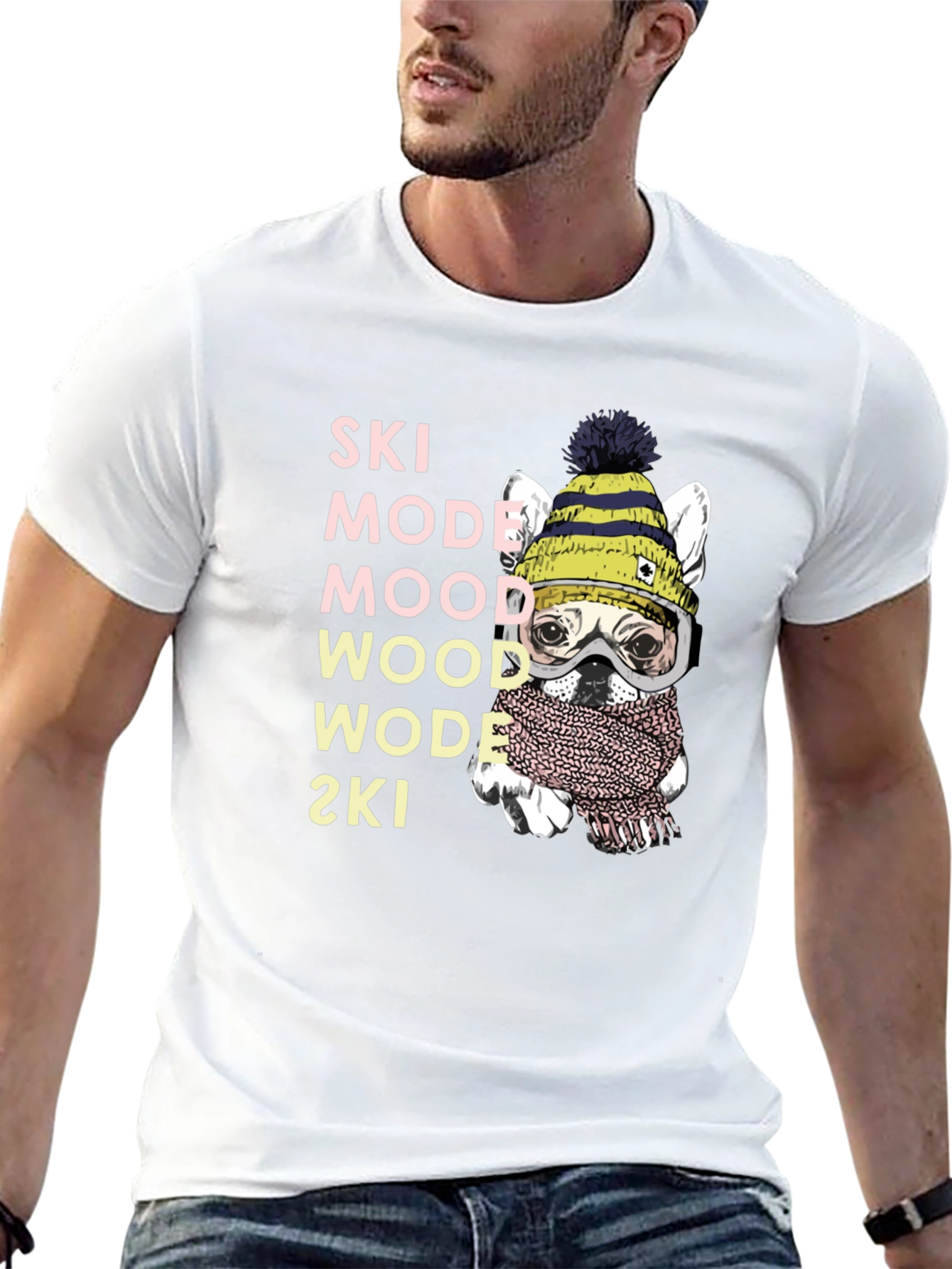 Ski Mode Dog T-Shirt
