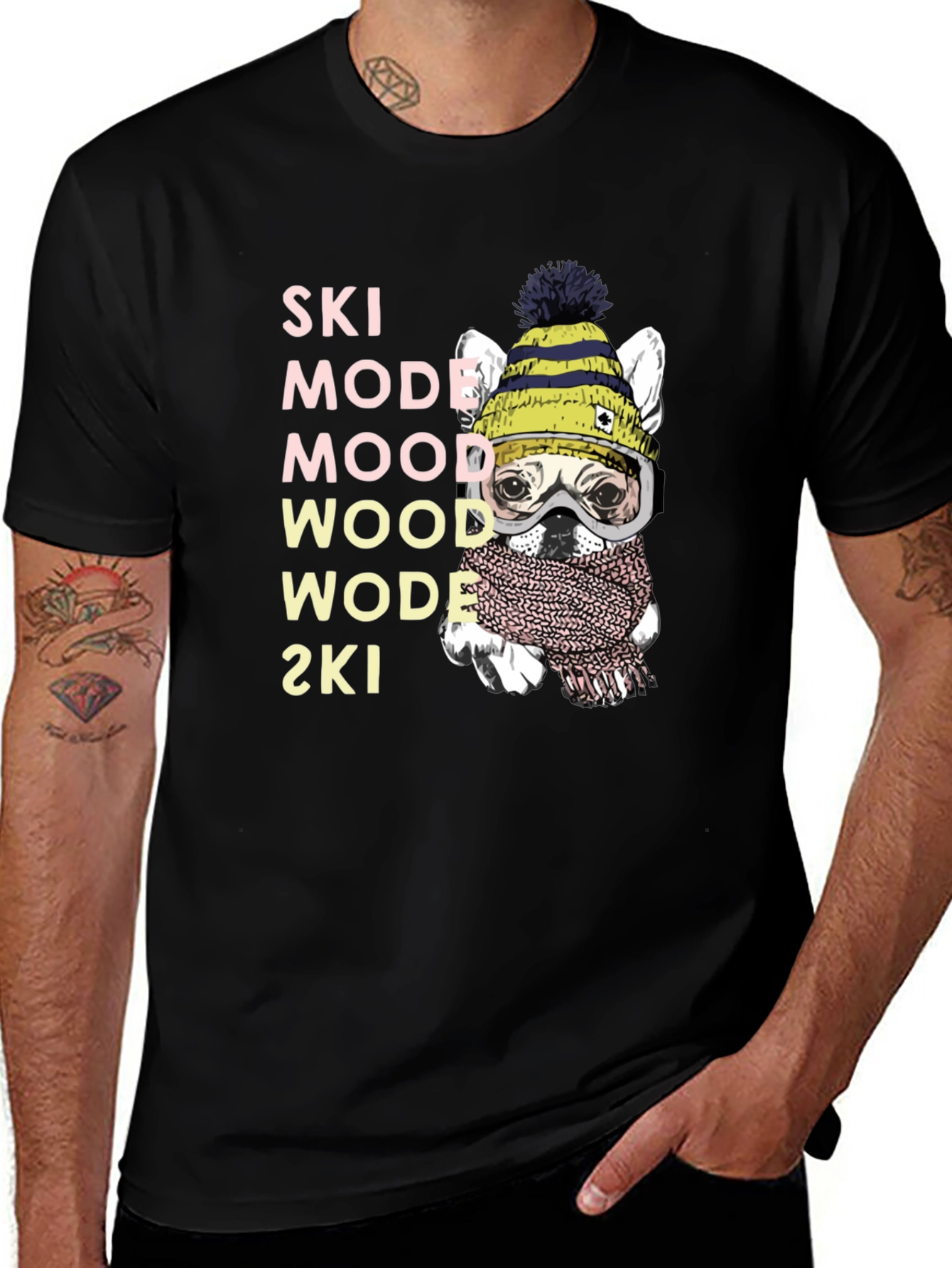 Ski Mode Dog T-Shirt