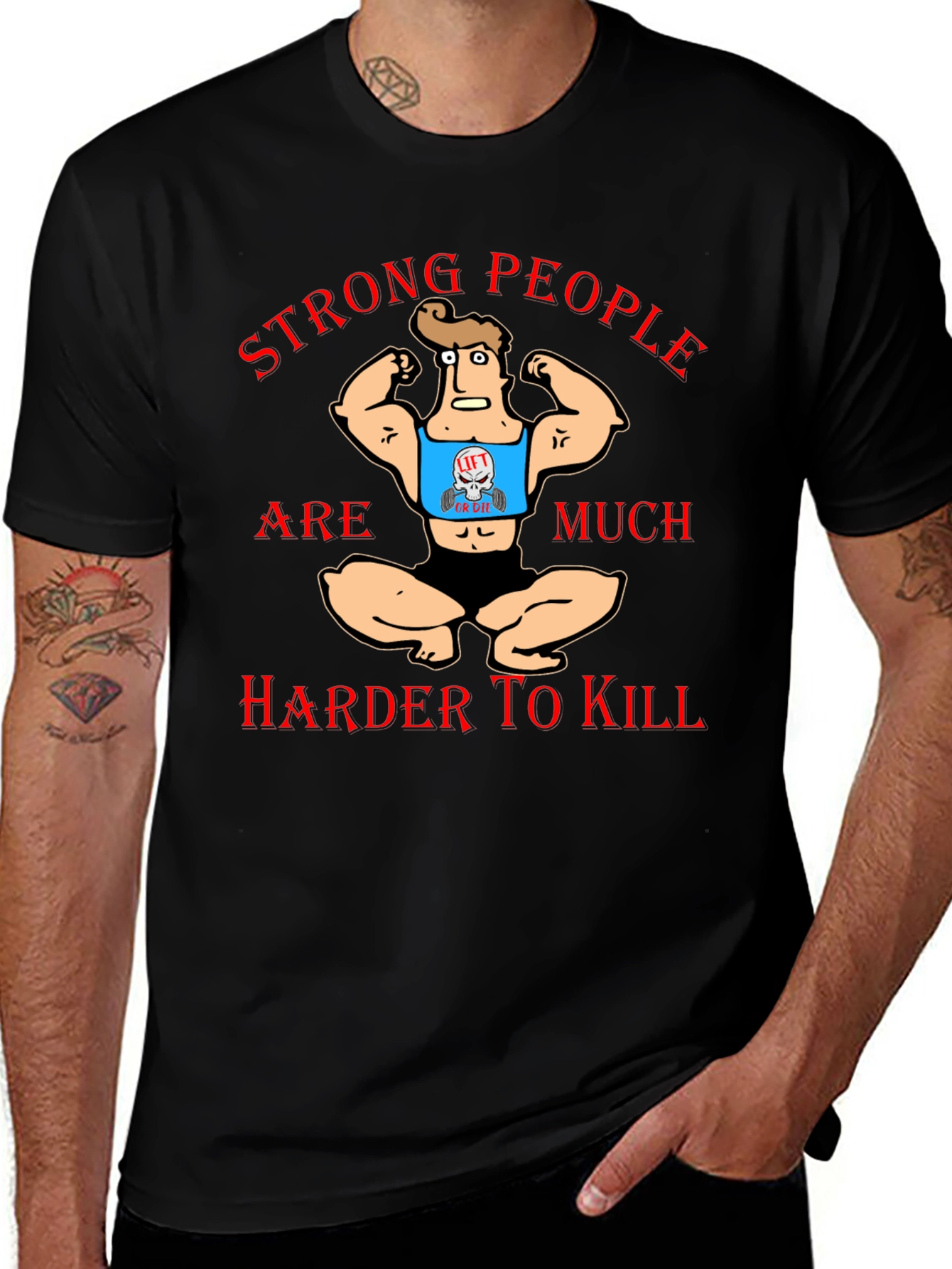 Strong People T-Shirt Funny Gym Workout Tee