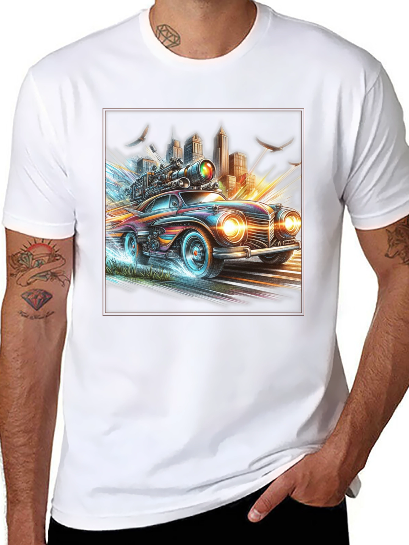 Retro Futuristic Car T-Shirt